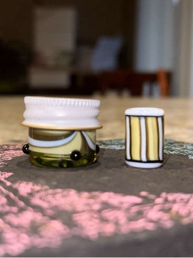 Preview pic of Micro line worked jar w/ bead