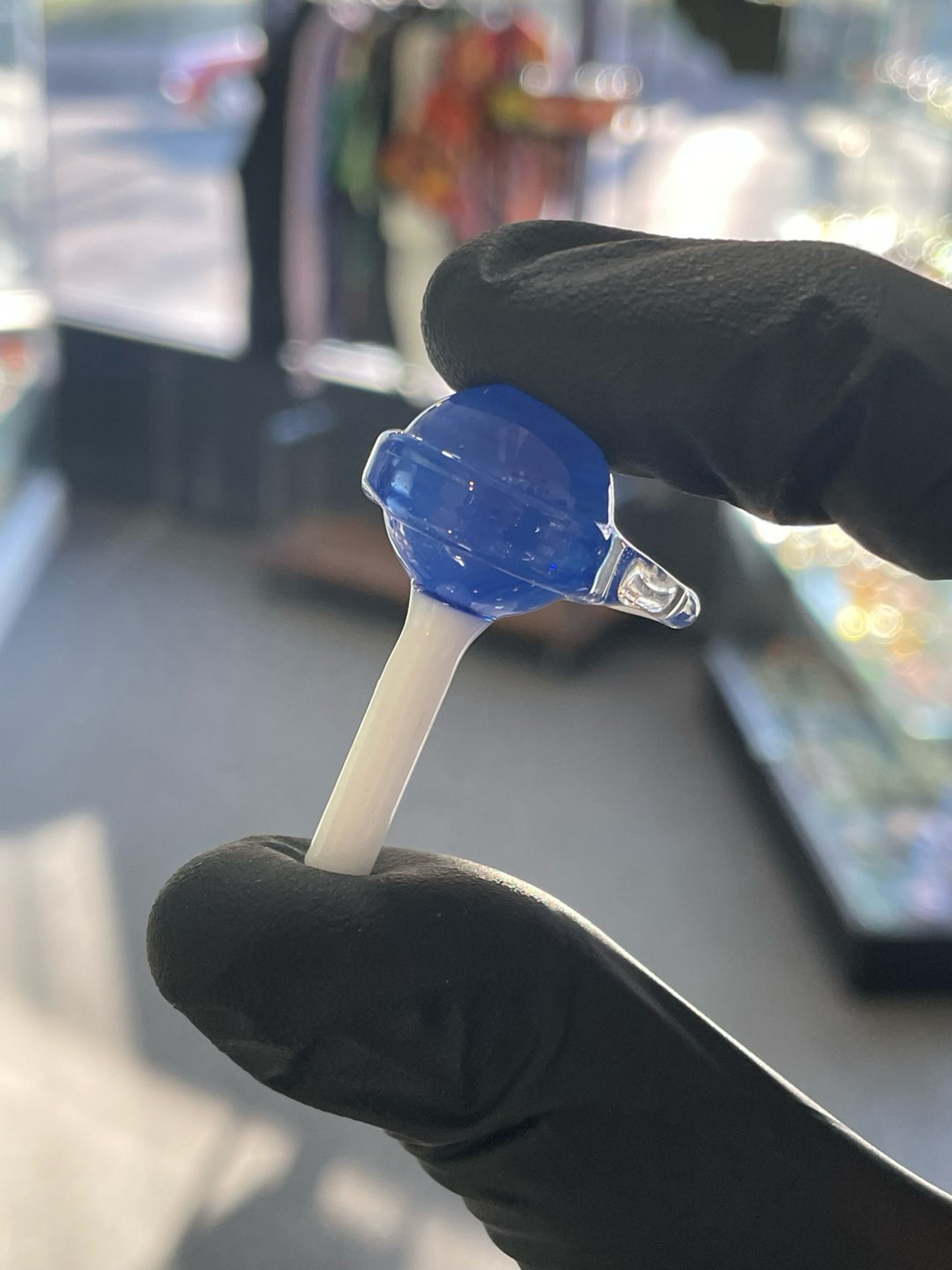 Preview pic of Emperial Glass Lolipop Pendant Blue