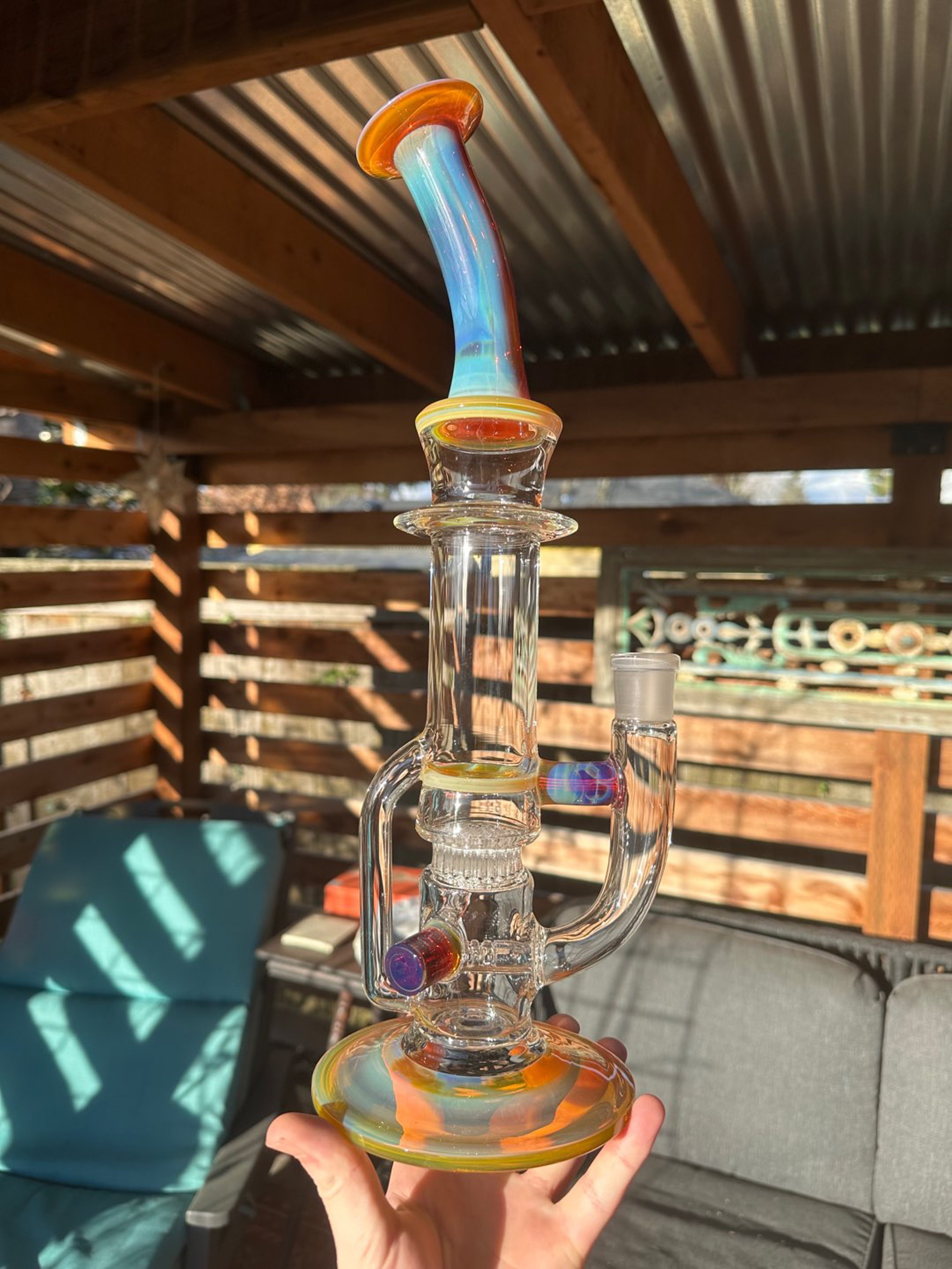 Preview pic of NS Yellow Symbiartic bent neck recycler