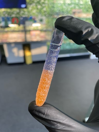 Preview pic of Emperial Glass Sour Worm Chisel tool Purple/Orange