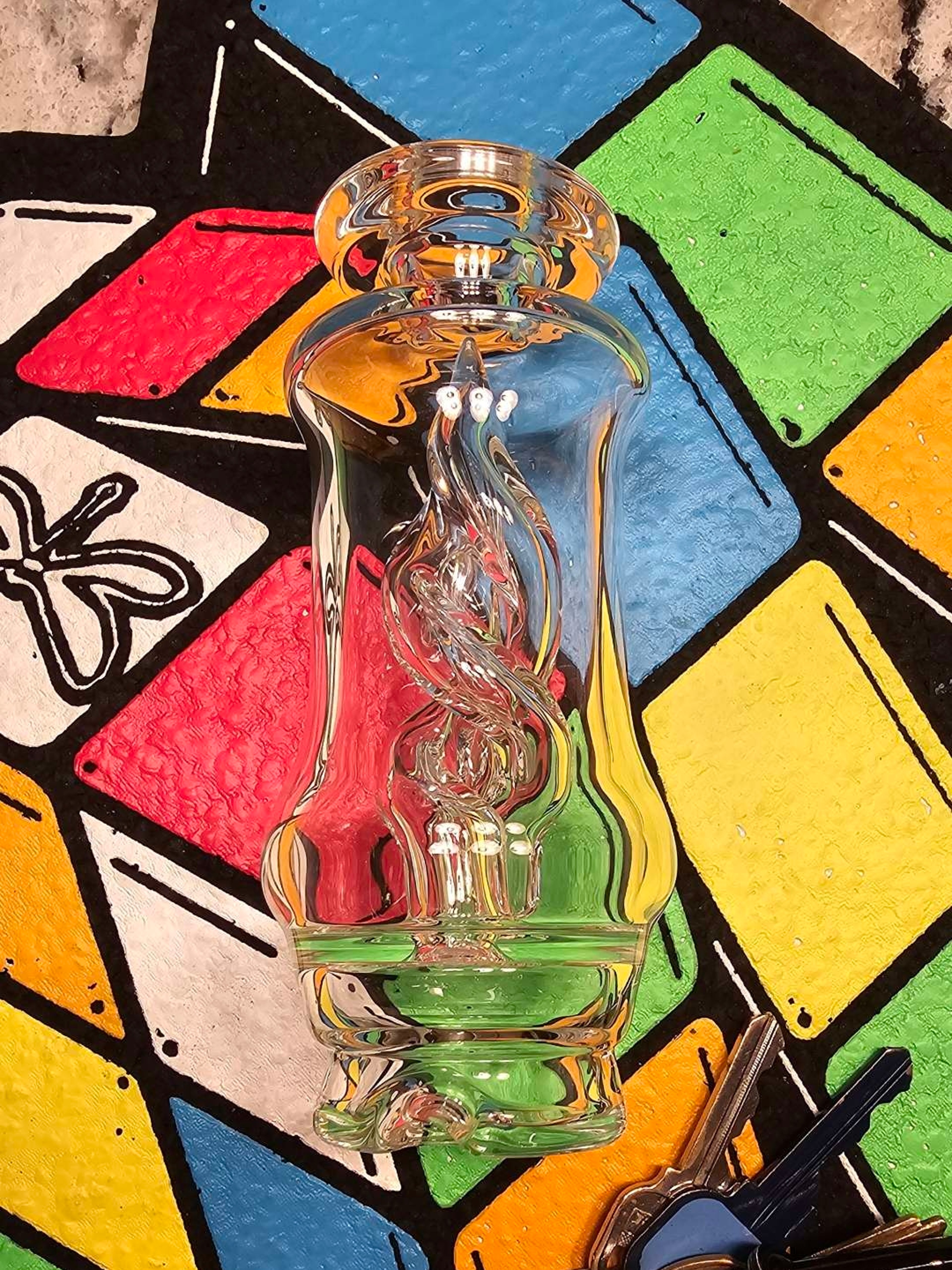 Preview pic of Real Rich Brian Helix clear Top for Puffco Peak Pro