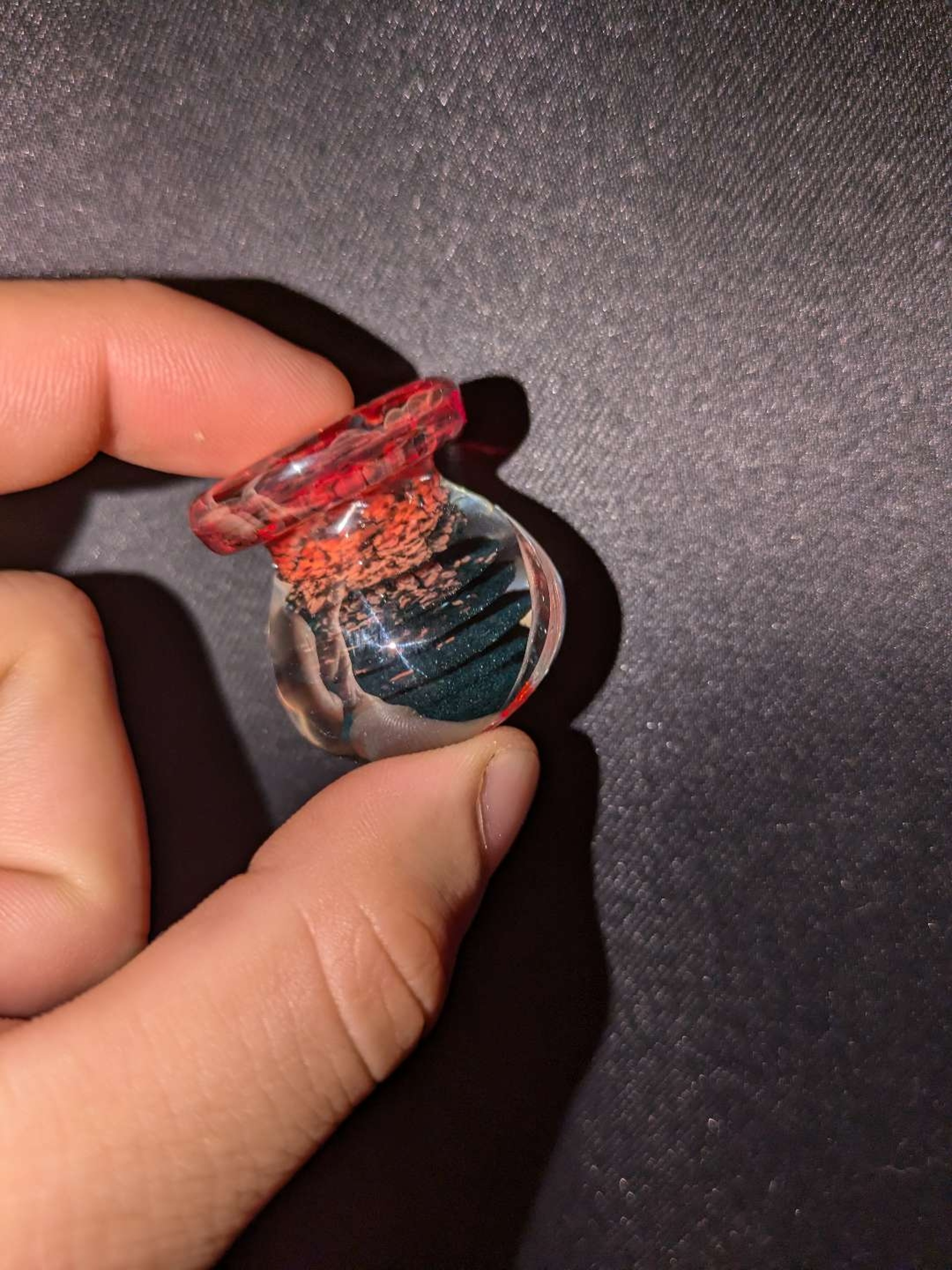 Red and black spinner cap image 0