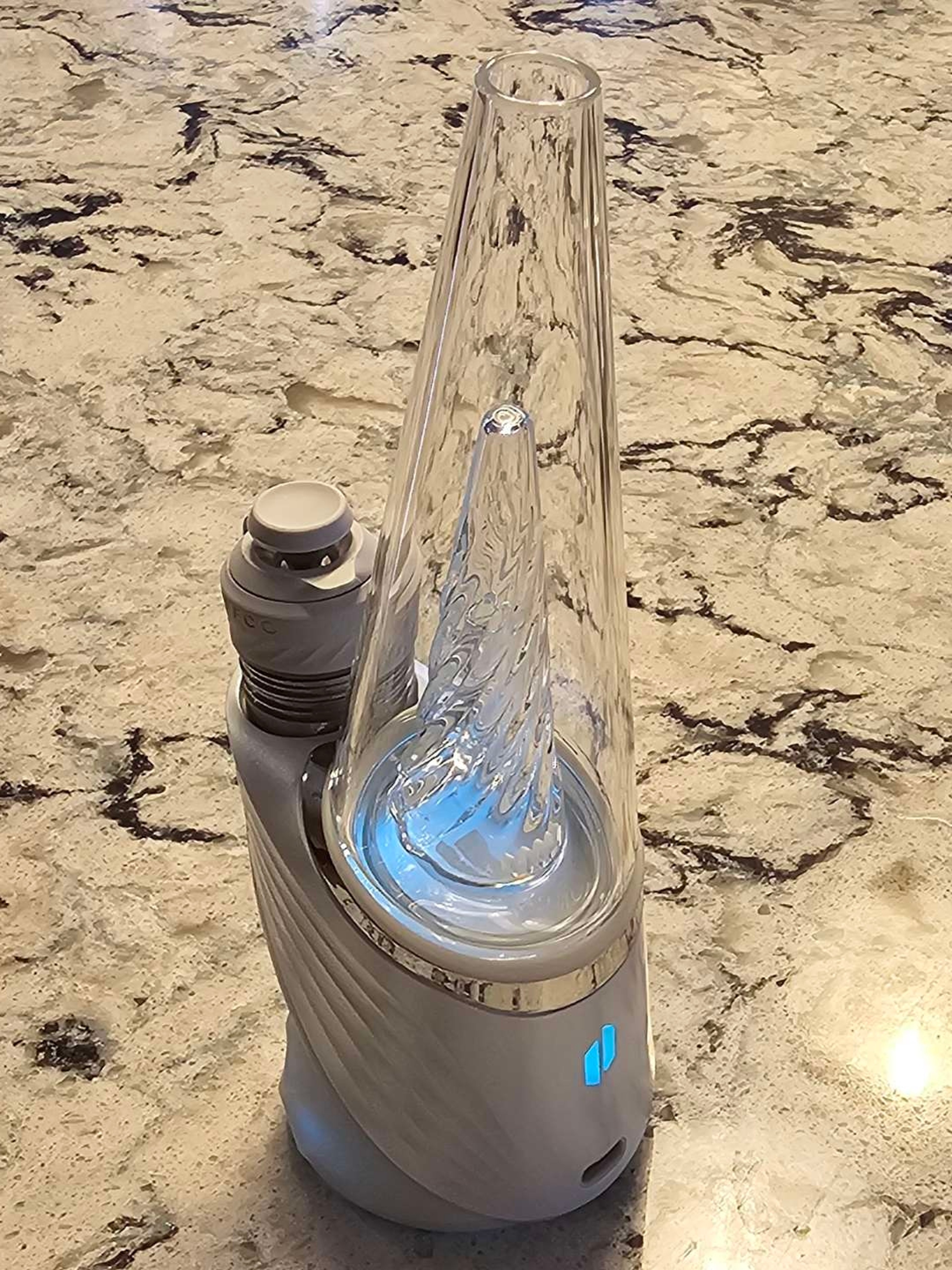 Preview pic of Puffco Peak Pro in Pearl White with JCVAP 5D XXL Atomizer Chamber