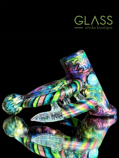 Preview pic of Heady Hash Hammer with Chromium Molten Aura Colors & Crushed Opal