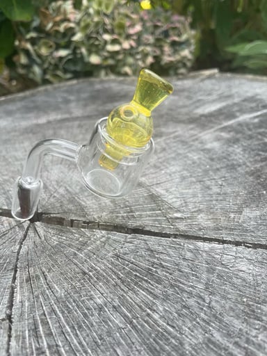 Preview pic of Yellow Handblown Bubble Cap *FREE SHIPPING*