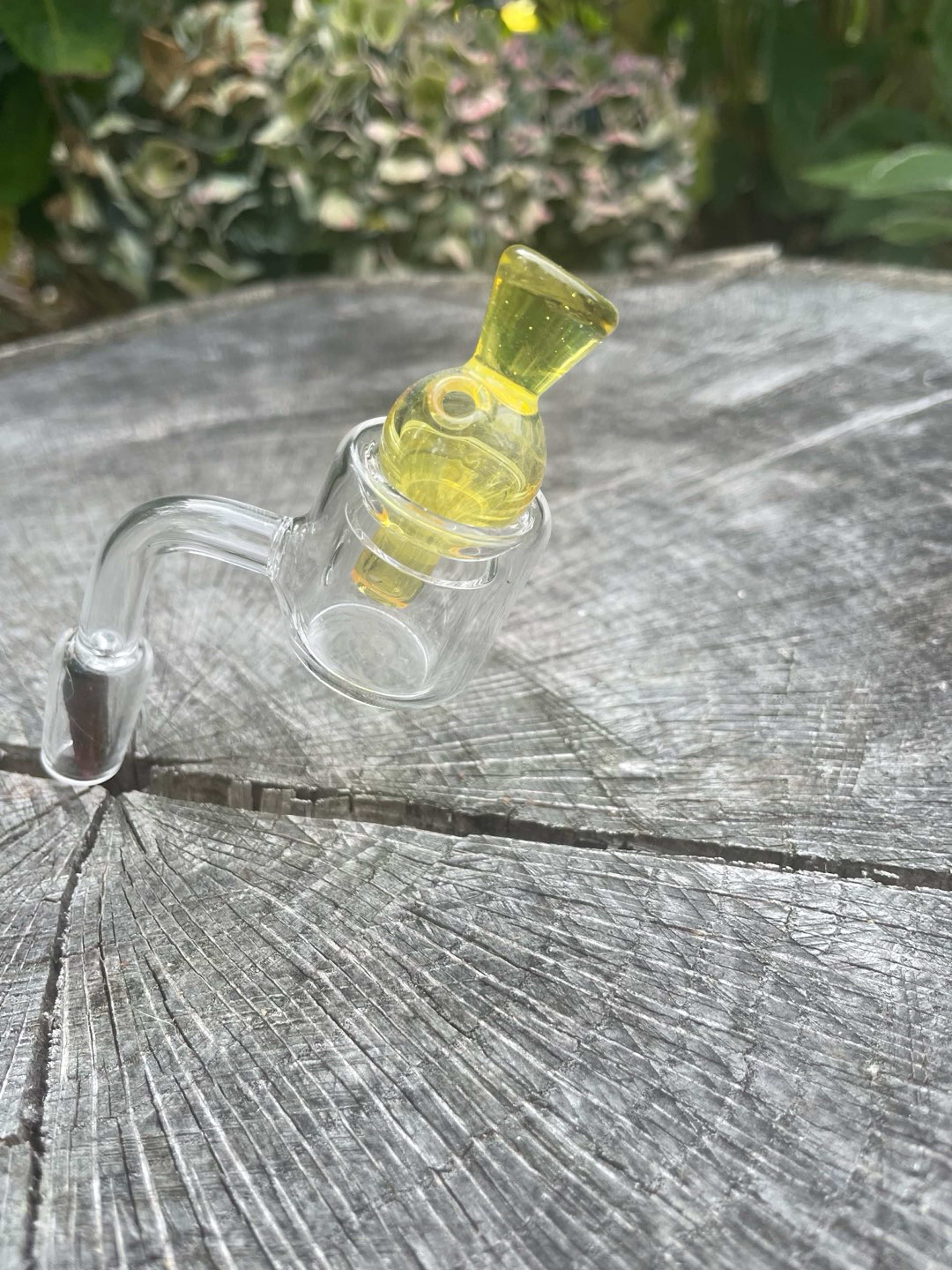 Preview pic of Yellow Handblown Bubble Cap *FREE SHIPPING*