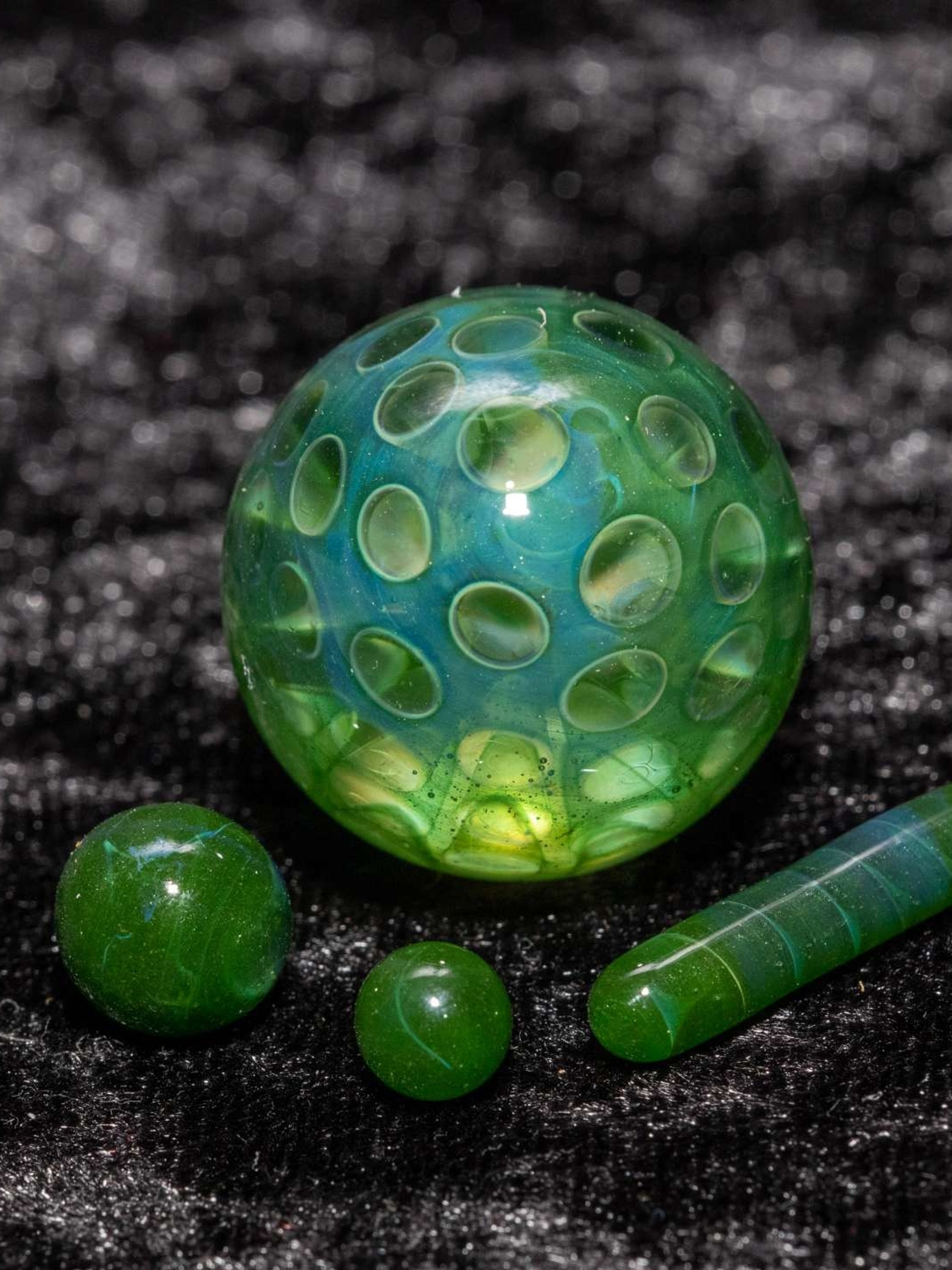 Preview pic of Silver Pine Honeycomb Marble Set (4 piece)