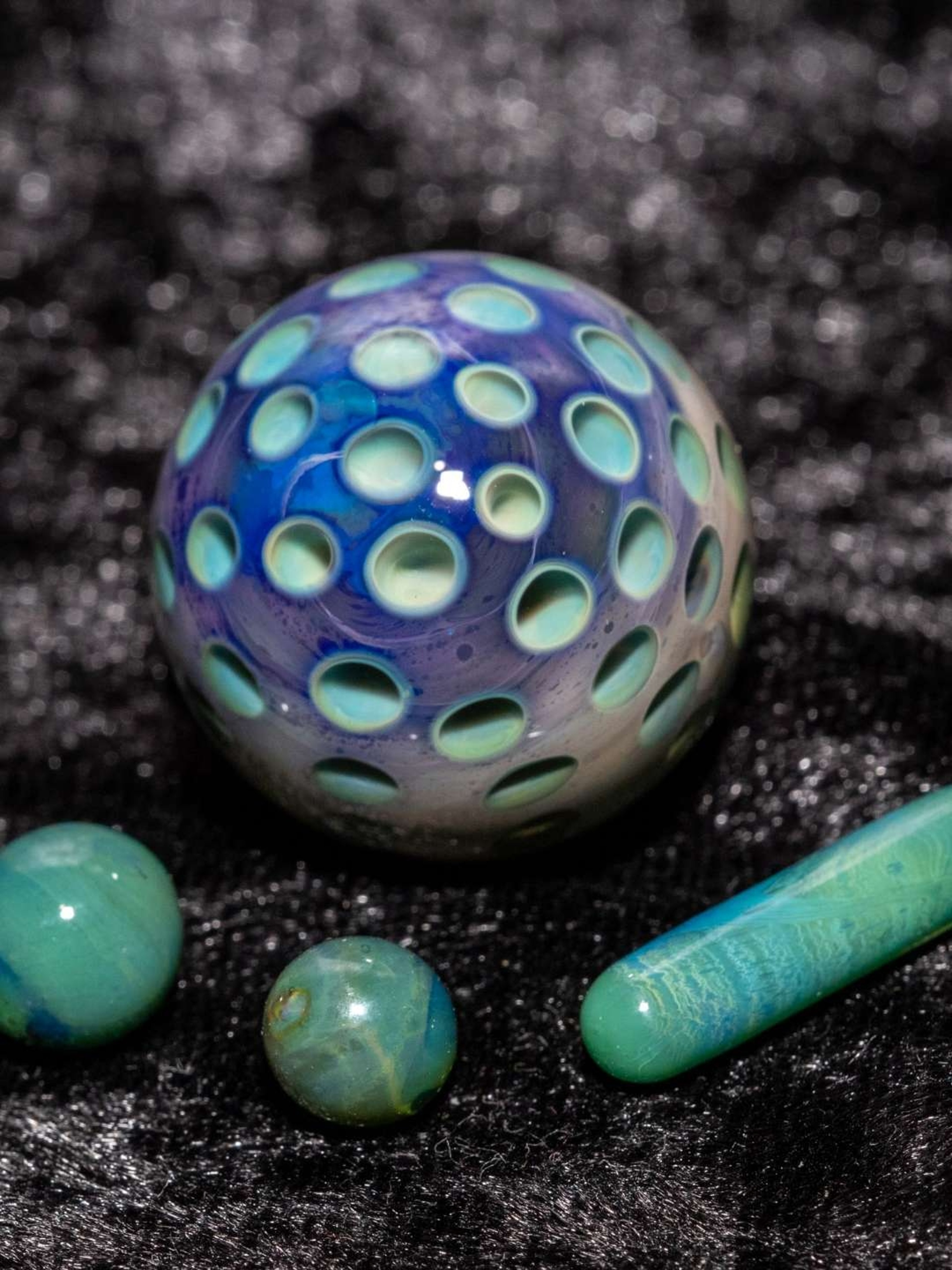 Preview pic of Blue Moon Honeycomb Marble Set (4 Piece)
