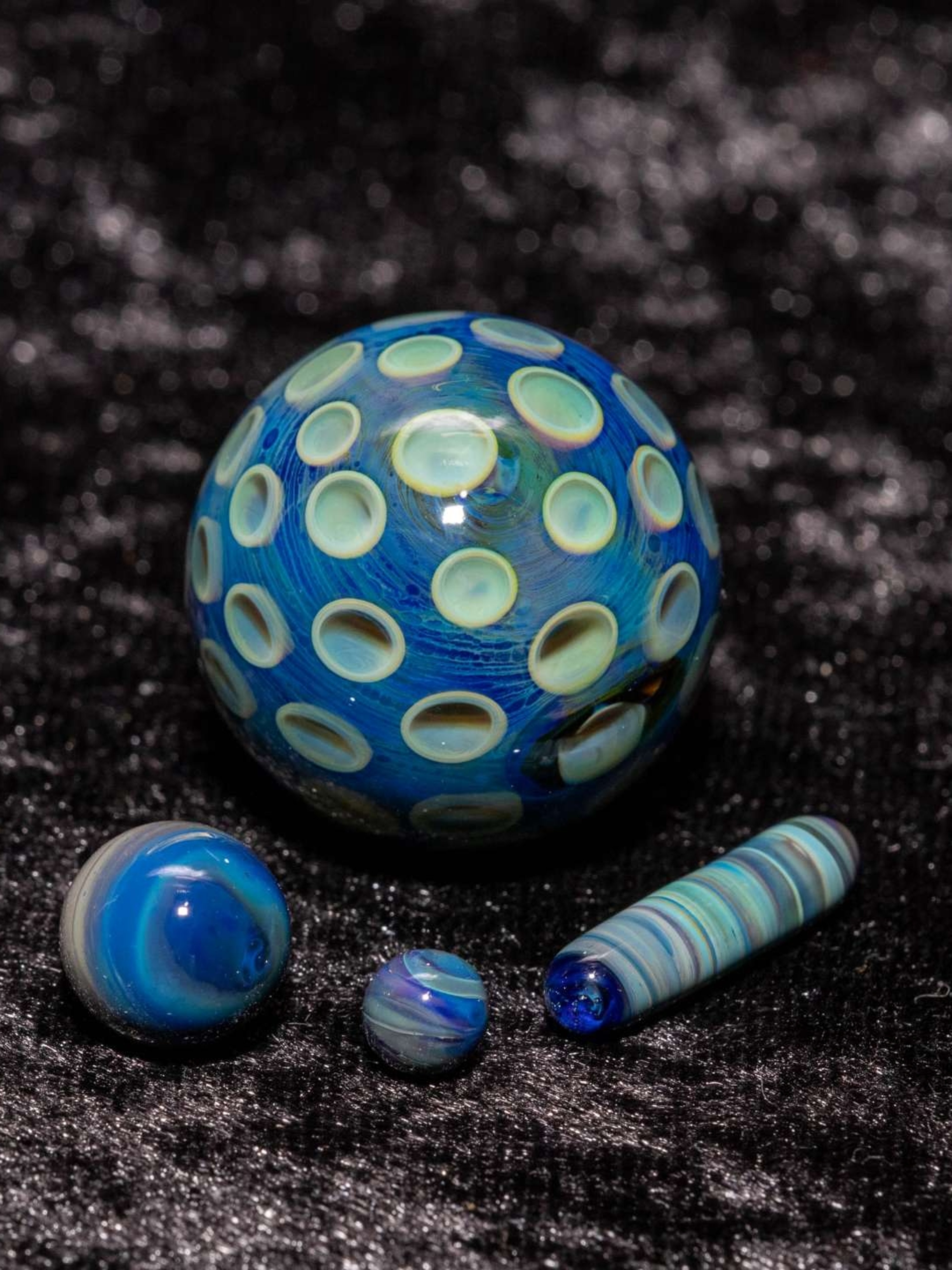 Preview pic of Blue Moon Honeycomb Marble Set (4 Piece)