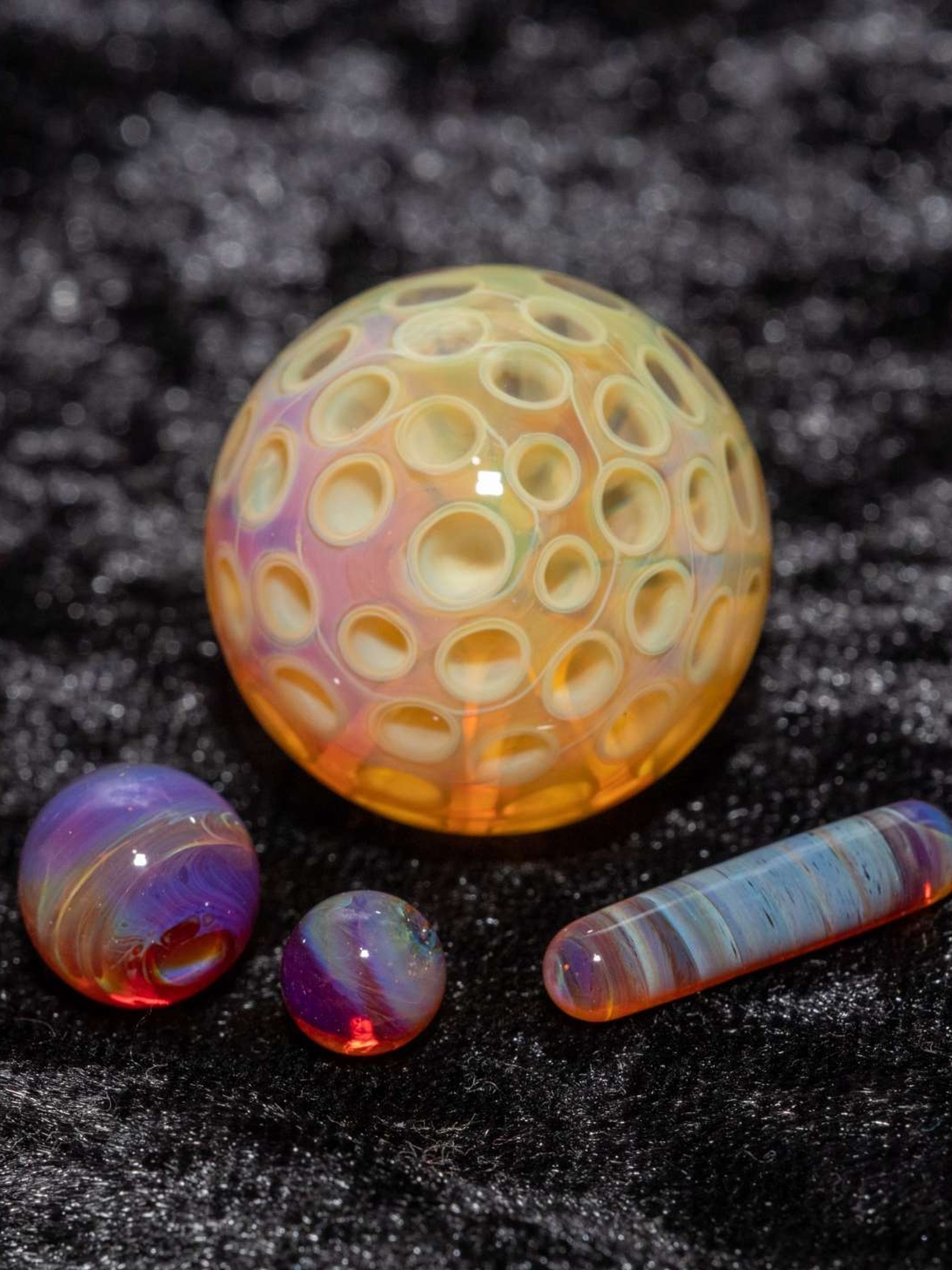 Preview pic of Loki's Lipstick Honeycomb Marble Set (4 Piece)