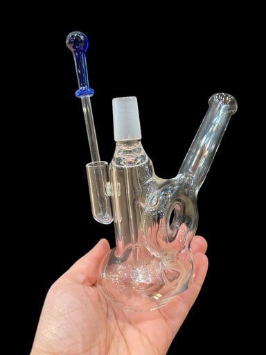Preview pic of 6” American Glass Recycler with Dabber Holder