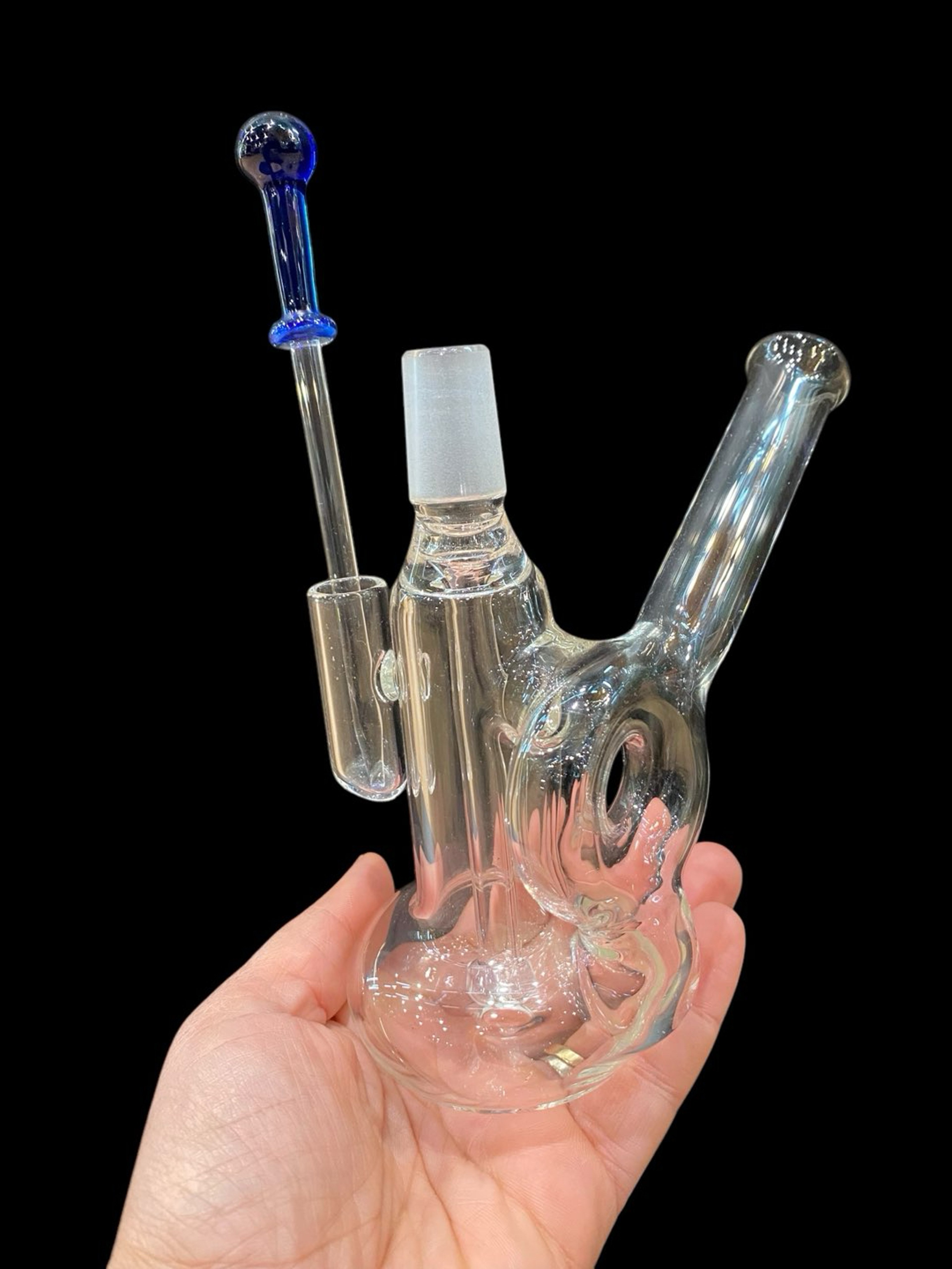 6” American Glass Recycler with Dabber Holder image 0