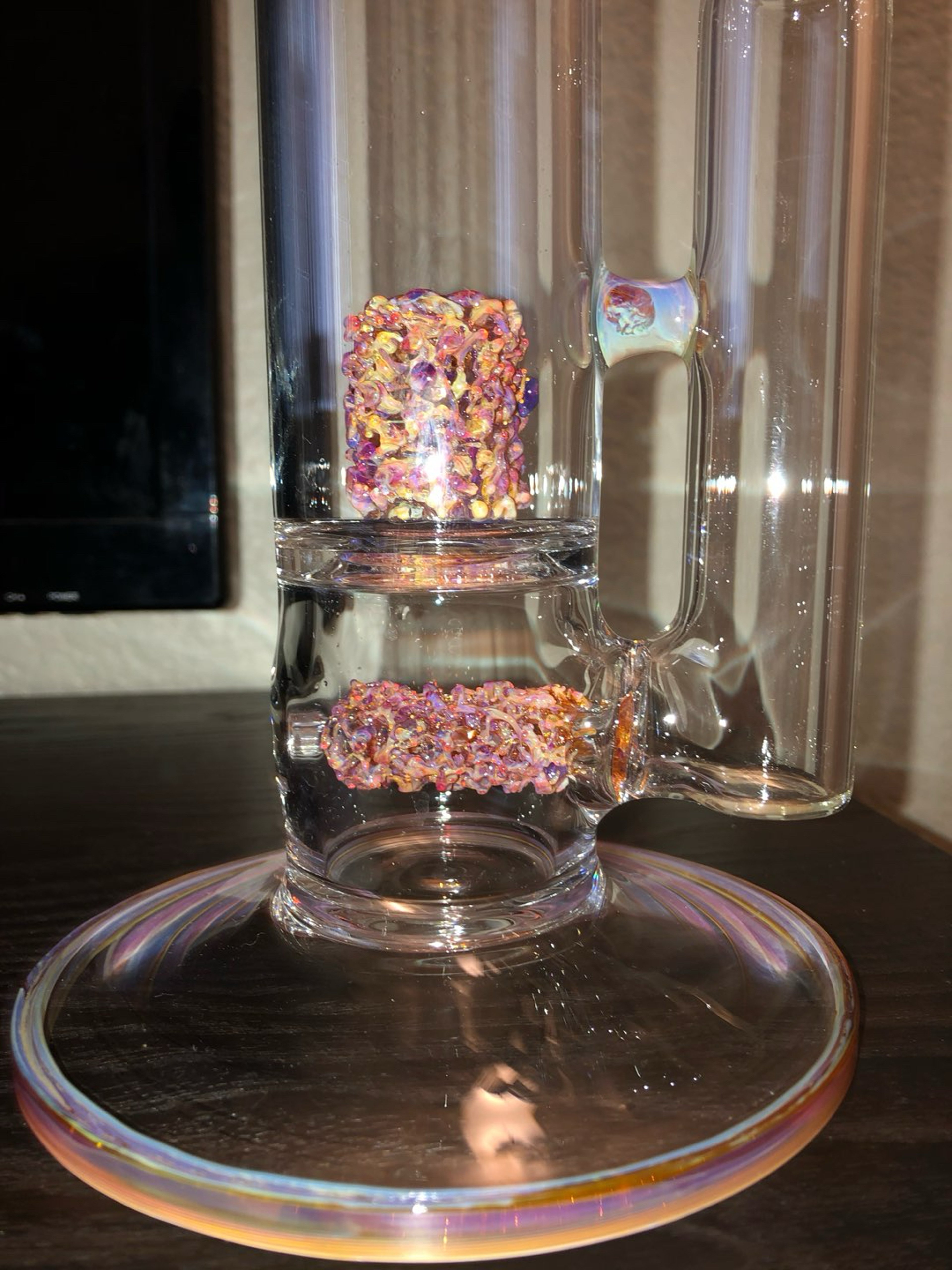 Preview pic of Envy Glass Inline Double Pop Rocks Perc straight tube