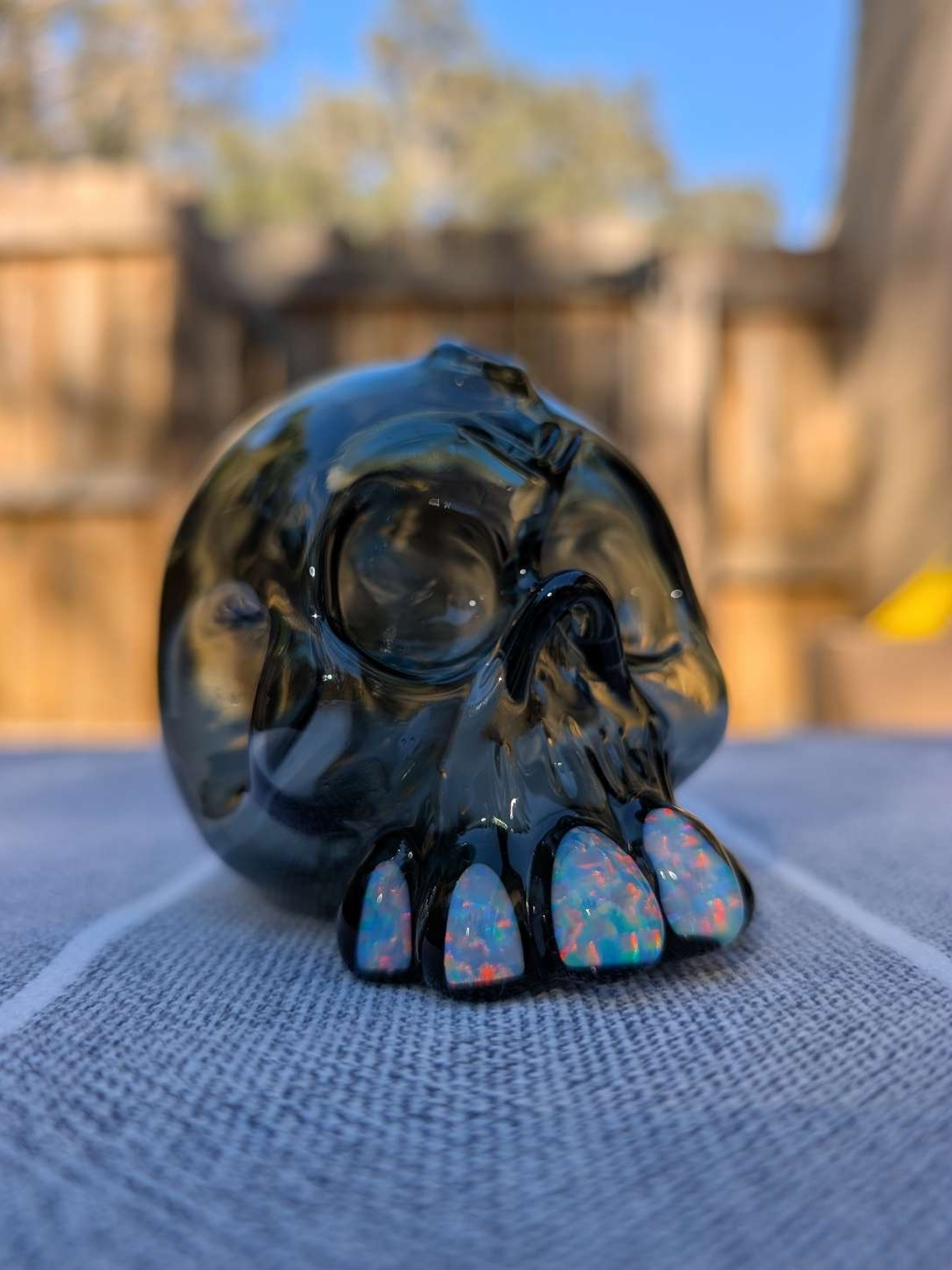 Preview pic of Charcoal Opal Glow Skull by Carsten Carlile (2023)