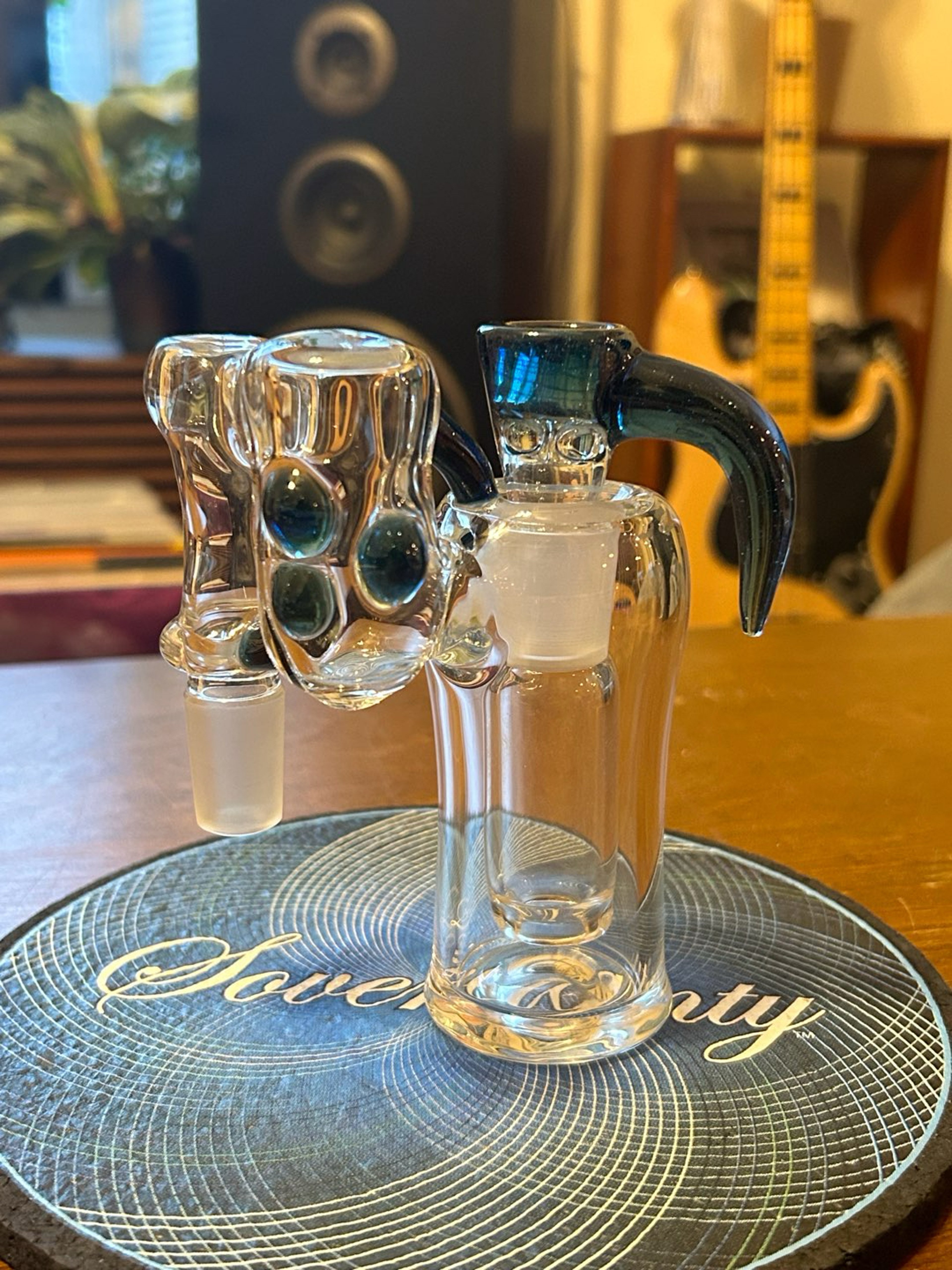 Preview pic of Atomic stardust Greenbelt Glass Slide and Blue stardust FWG ash catcher