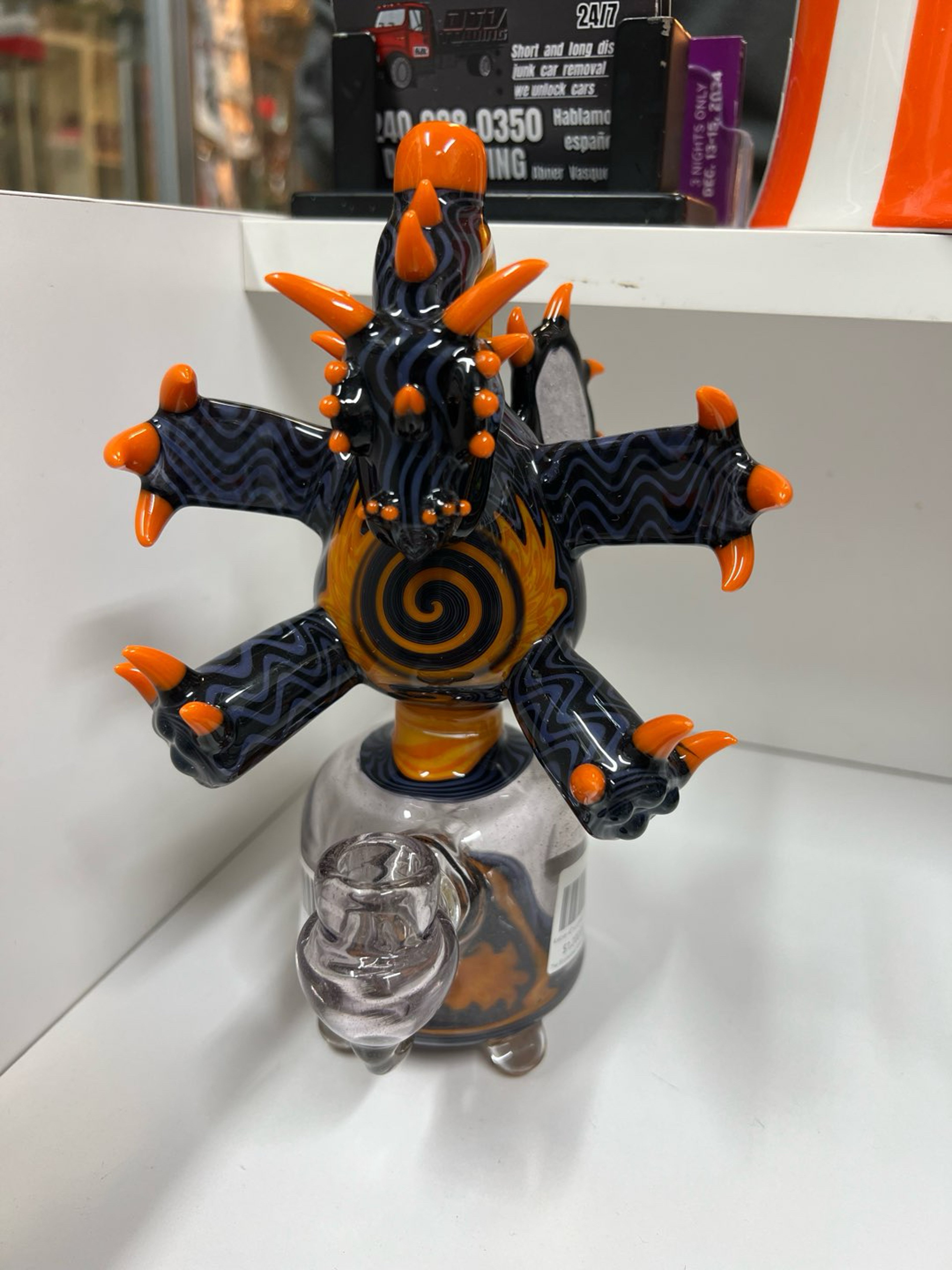 Preview pic of Kiebler 47 Sculpted Dragon Dicro Violet Purple Orange