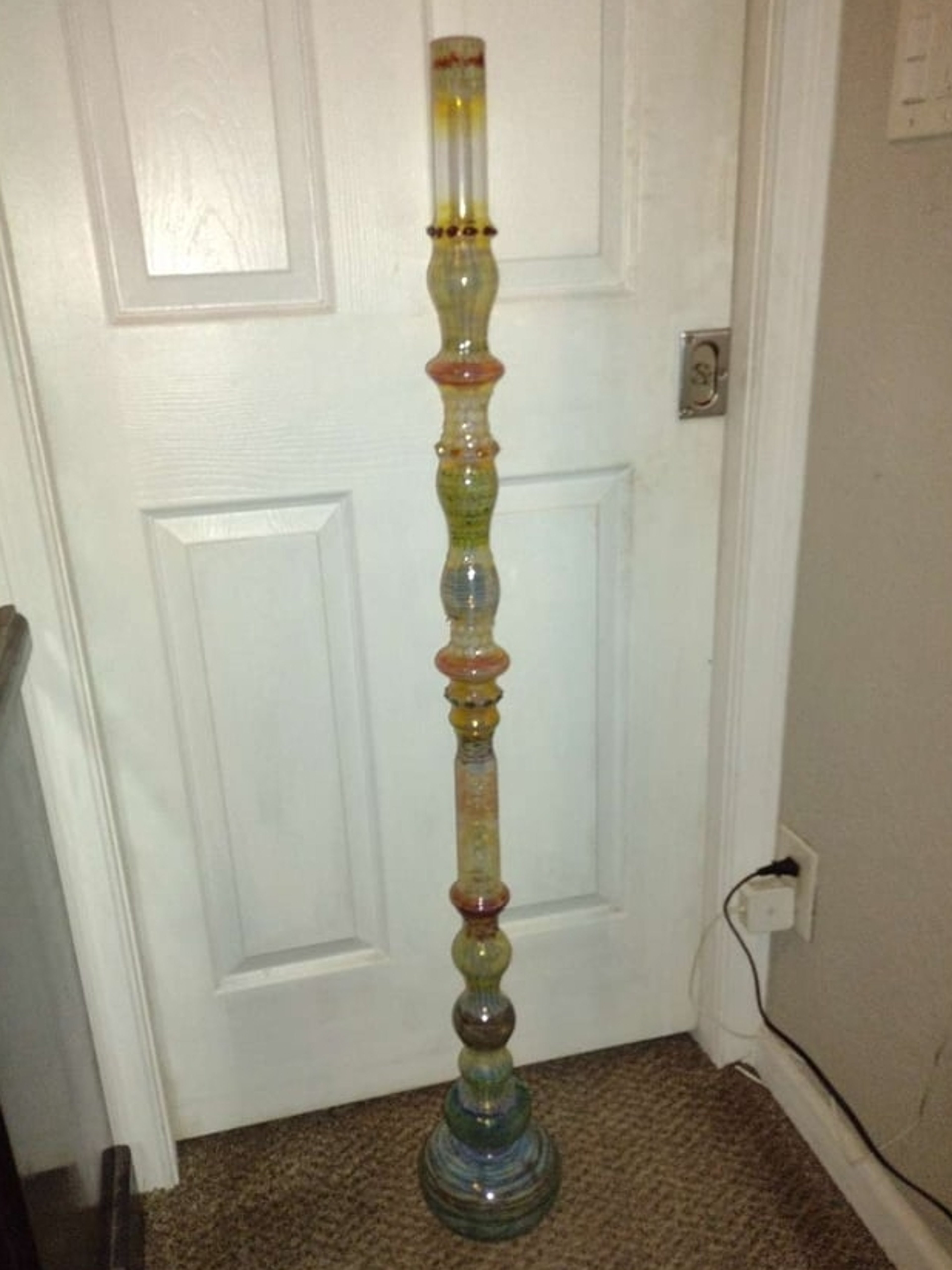 Preview pic of Beautiful JBD one of a kind 4 ft hand blown glass bong