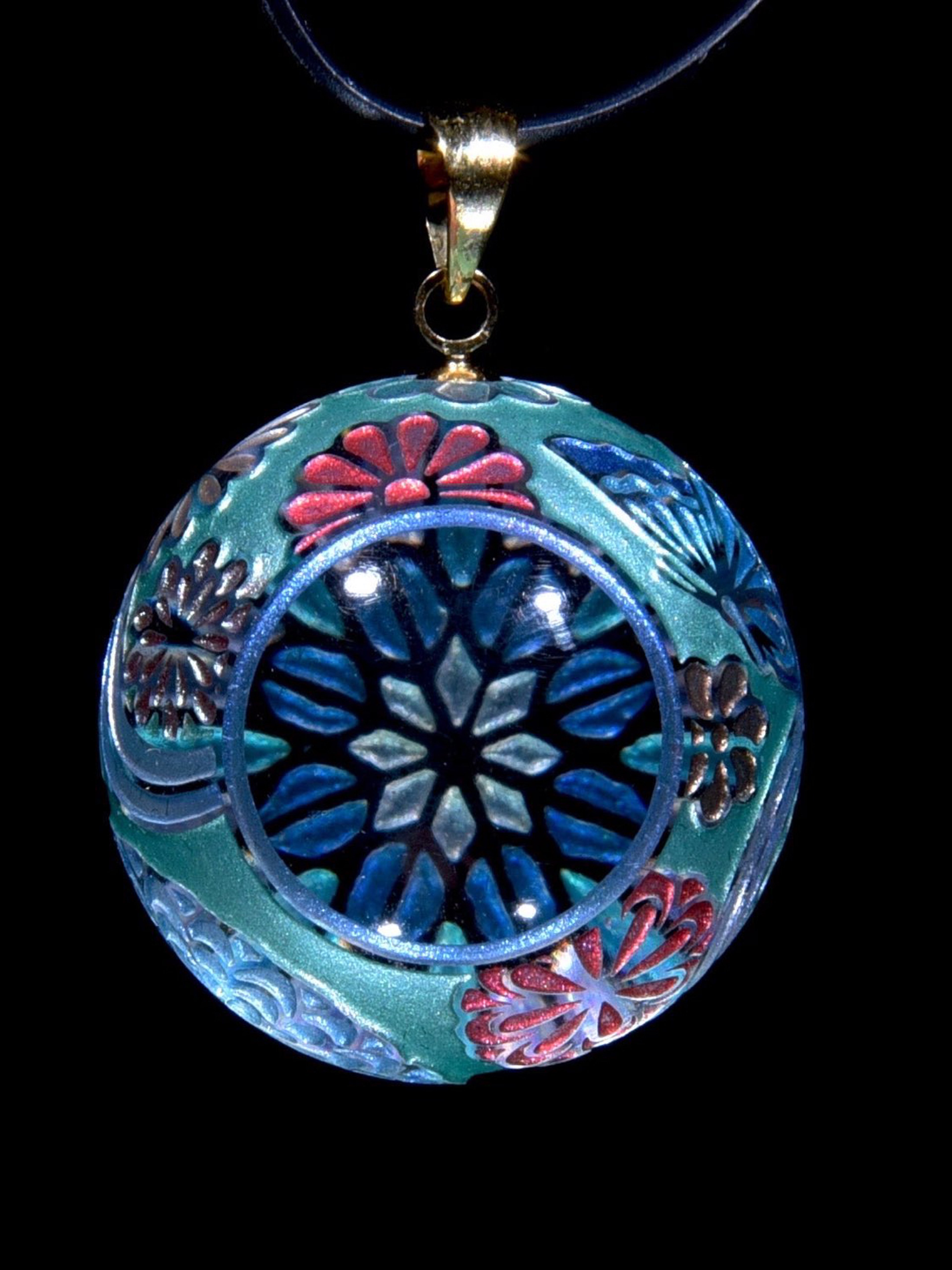 Preview pic of Masataka Joei - Butterfly Kaleidoscope Pendant - Celeste