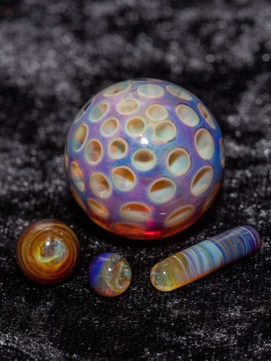 Preview pic of Loki's Lipstick Honeycomb Marble Set (4 Piece)