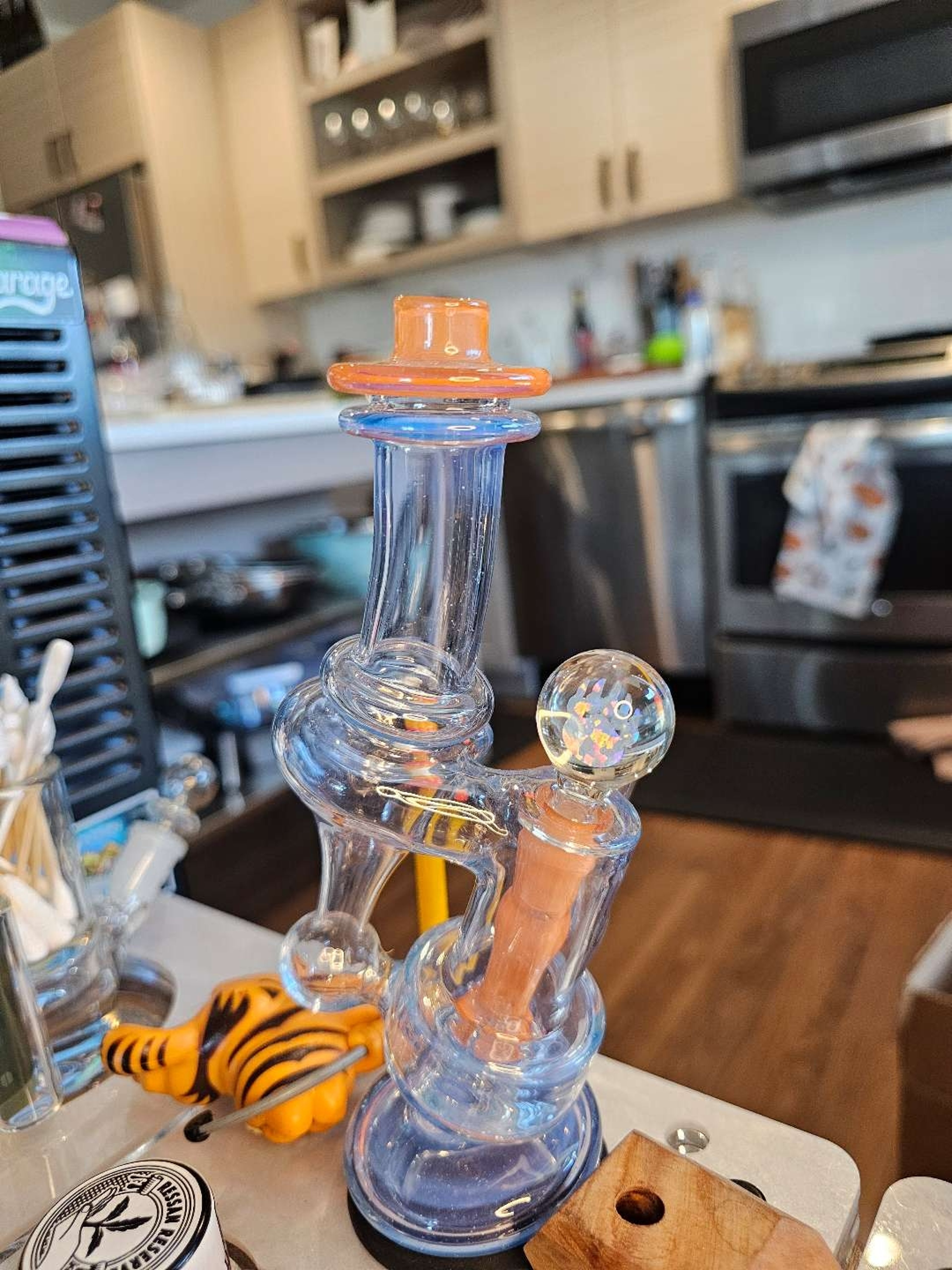 Preview pic of BMS RBR Puffco Top - Tangie & Marina Blue