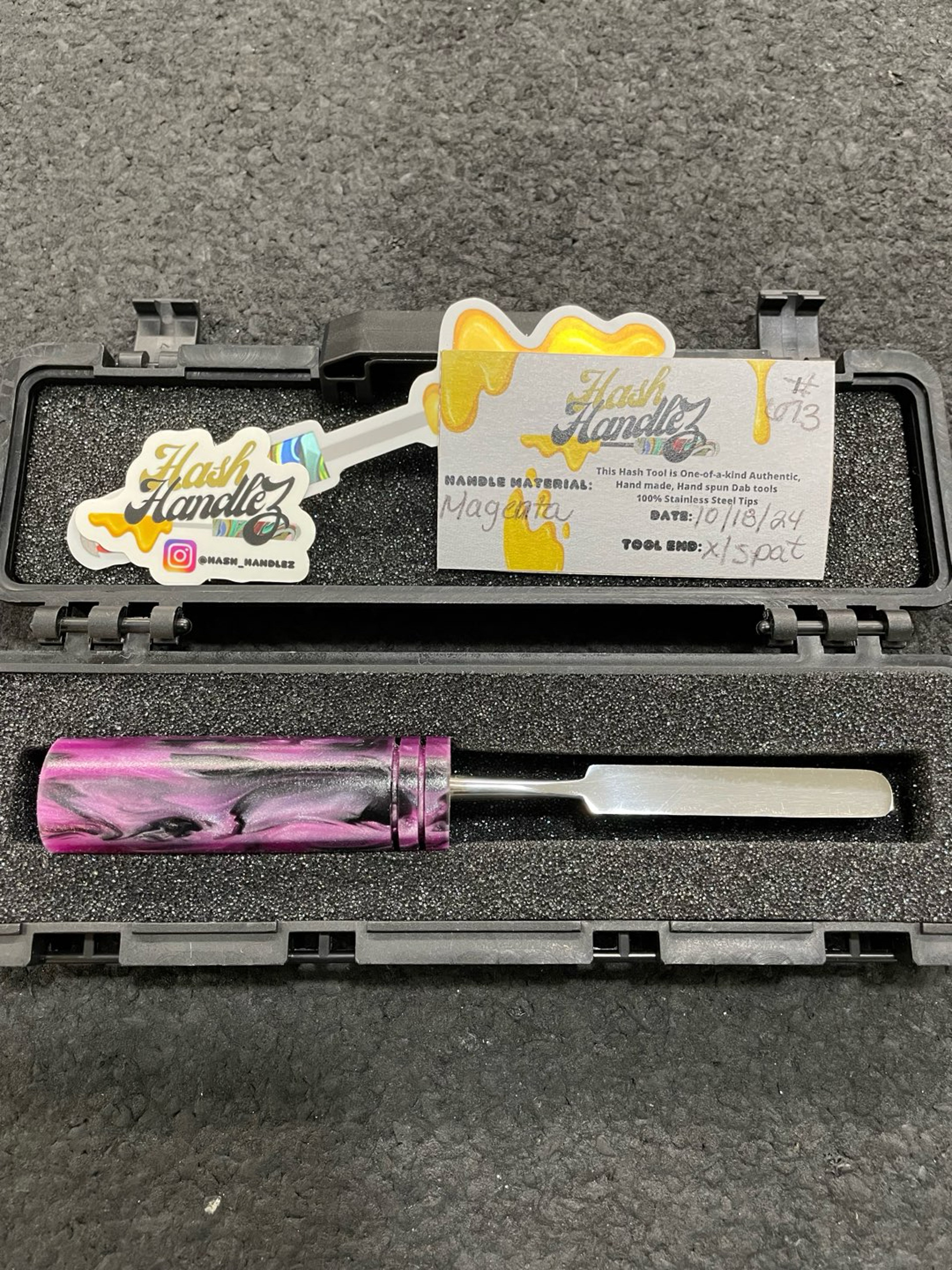 Preview pic of Hash Handlez “Magenta” Hand Made Tool
