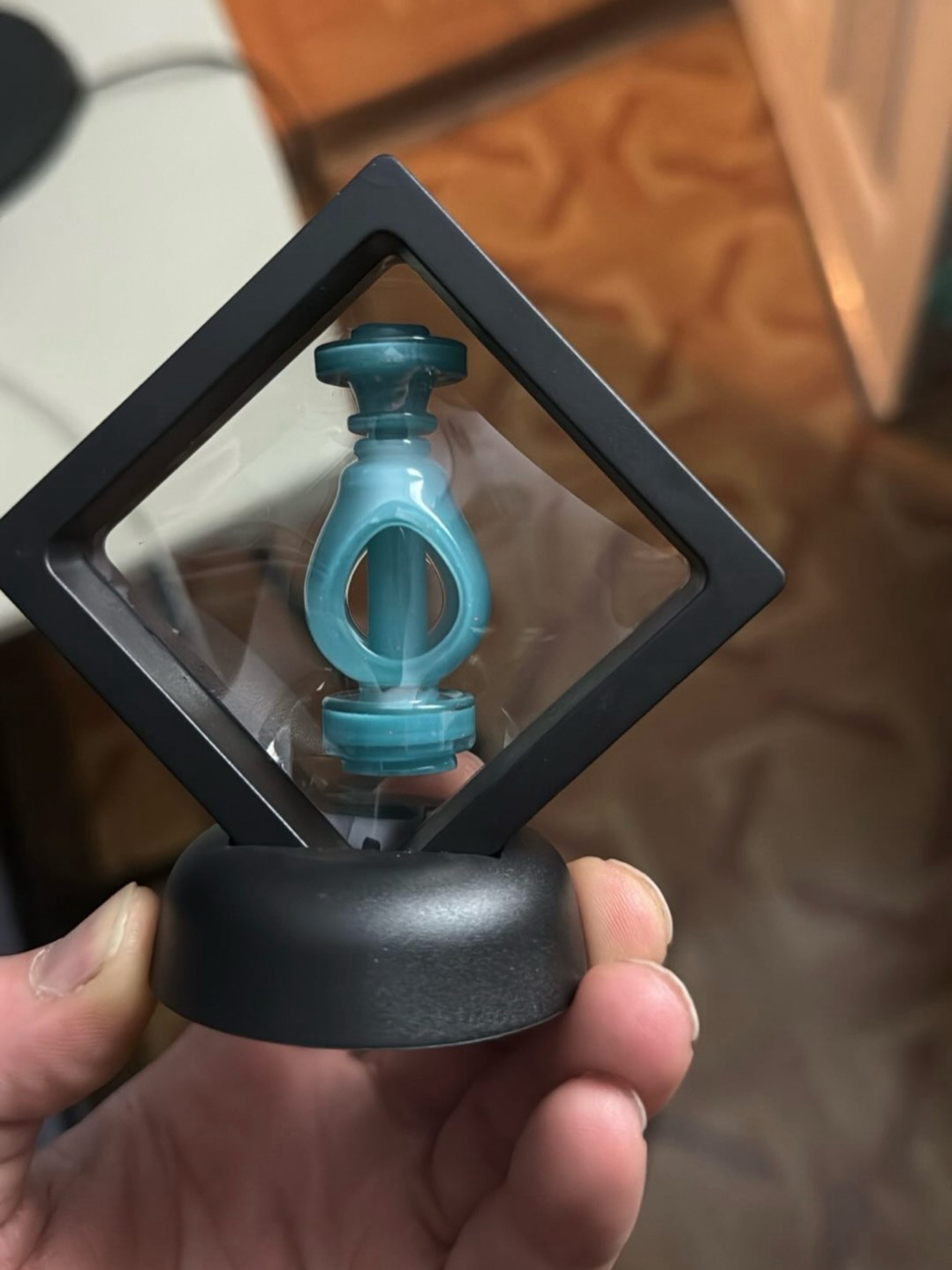 Preview pic of Scolari glass puffco pivot tops aqua opal and clear