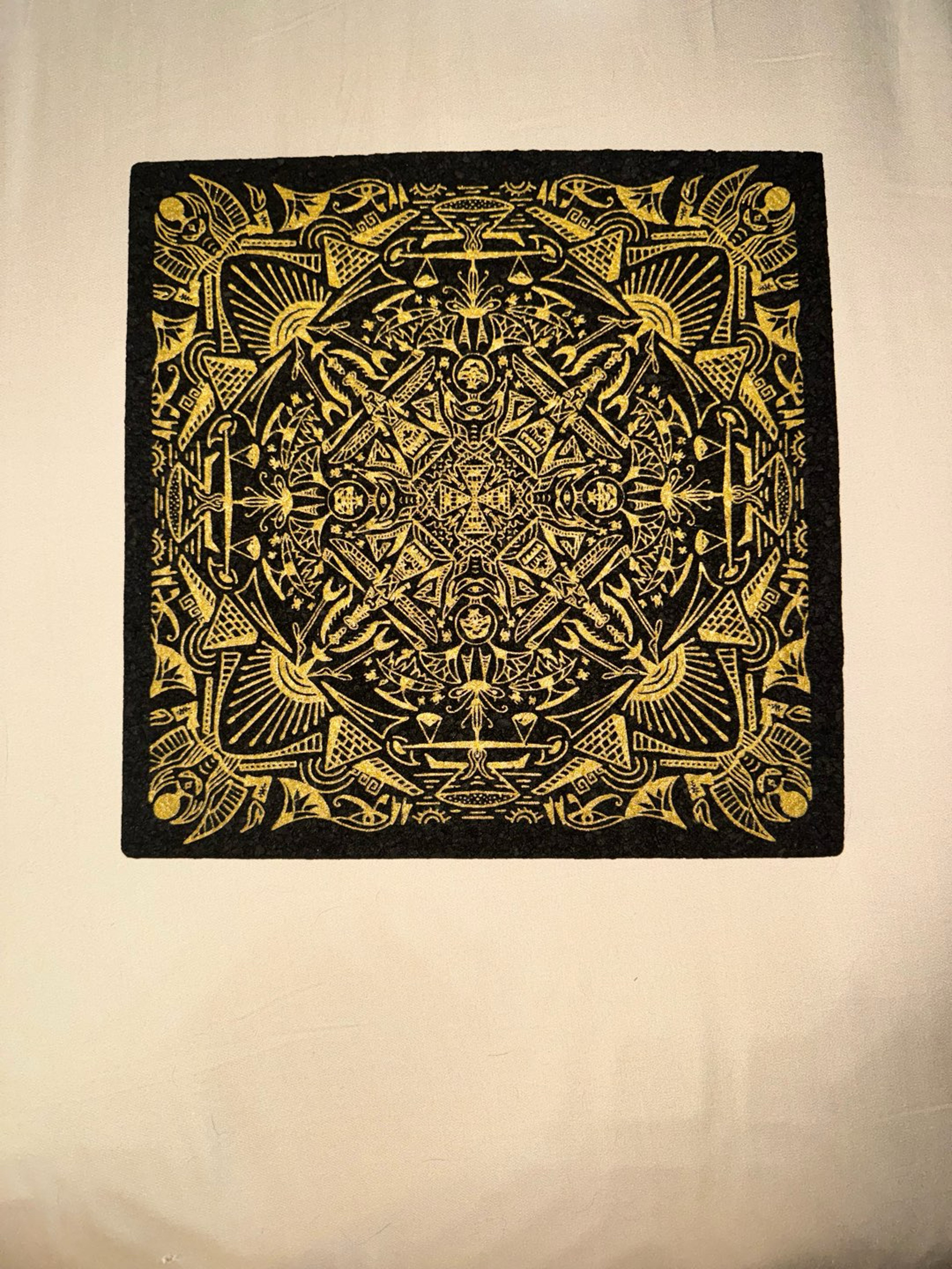 Preview pic of Egyptian trippy print by GreenTGlass! Full uv glow Moodmat