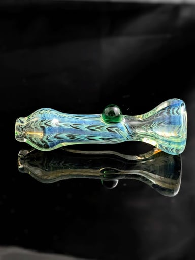 Preview pic of Green MJK Wrap & Rake Chillum