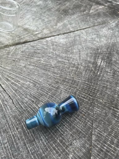 Preview pic of Electric Blue Handblown Bubble Cap