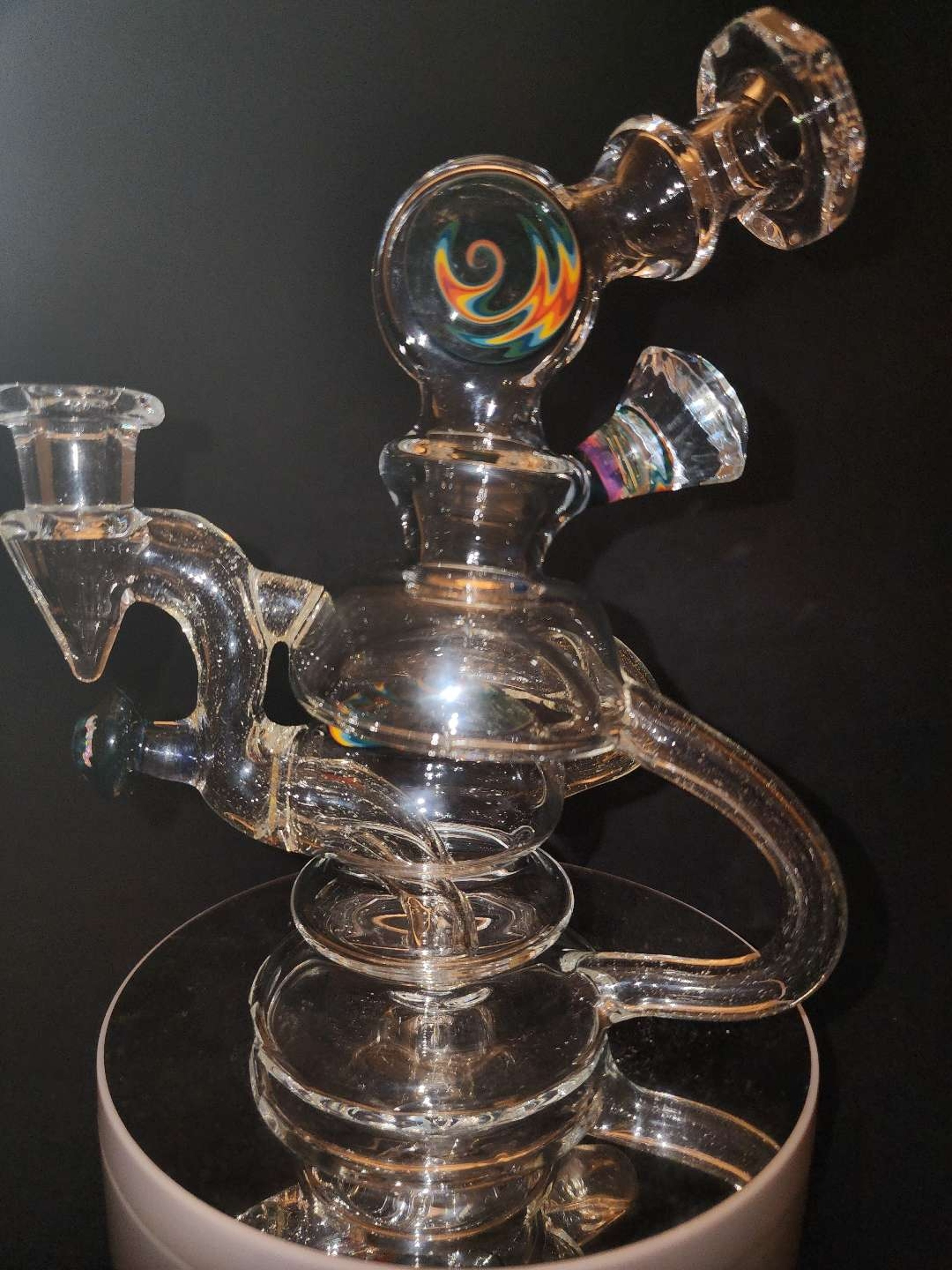 Preview pic of TRILL GLASS, OG Chong Glass Artist 💎AUCTION💎TIME🩷HOT PINK UV. OPALS AND WIG-WAGS. ALL PACKED IN THIS FUNCTION MACHINE.