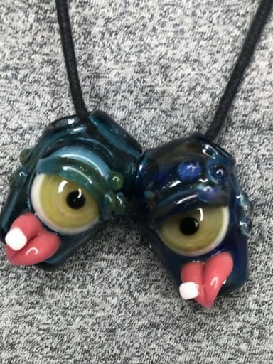 Preview pic of Fisk Glass acid boi pendants