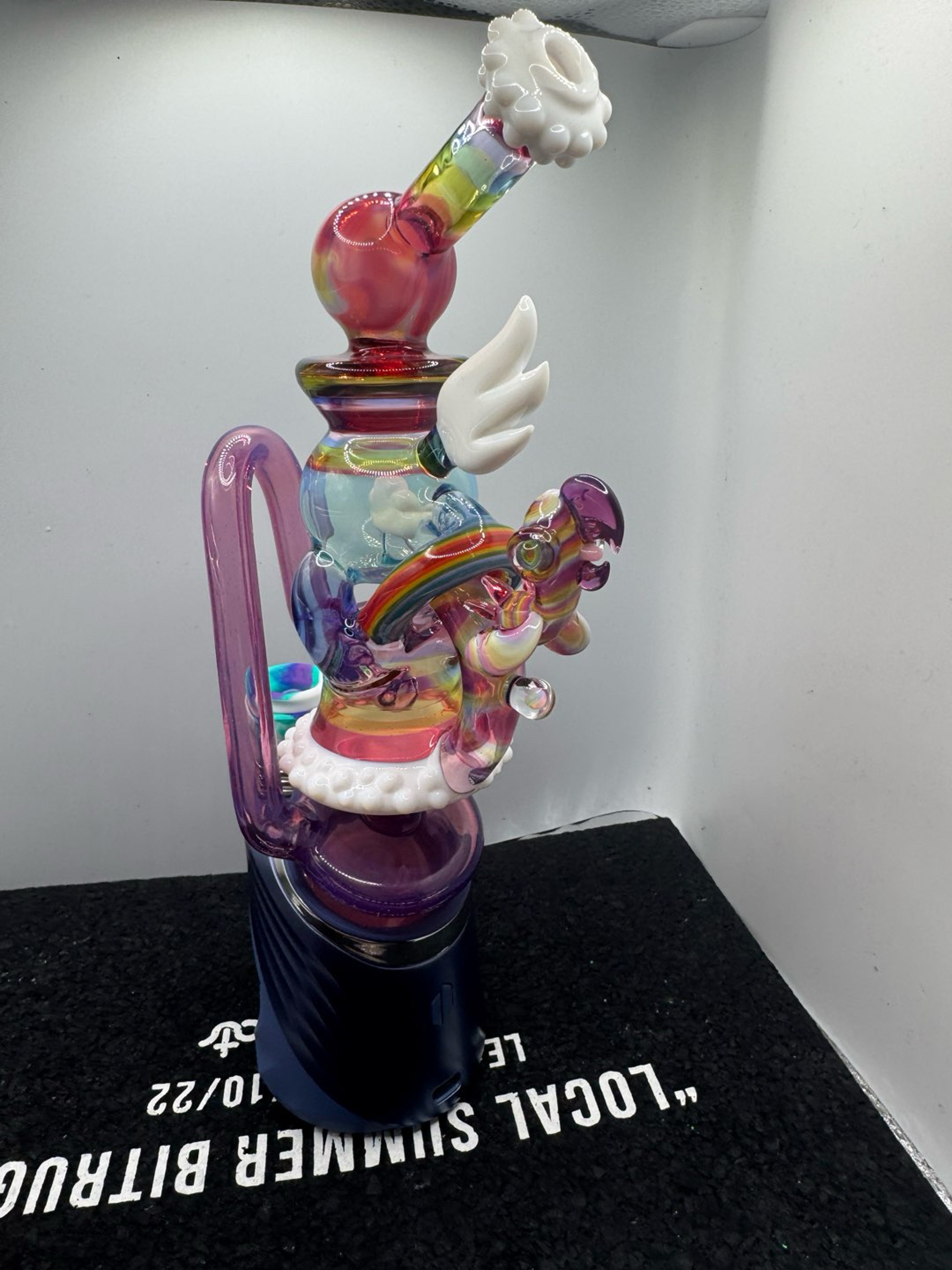 Preview pic of RJ Birdie Puffco Recyler! Crushed Opal! Uv! Beautiful! Trusted Seller! Same Day Shipping!