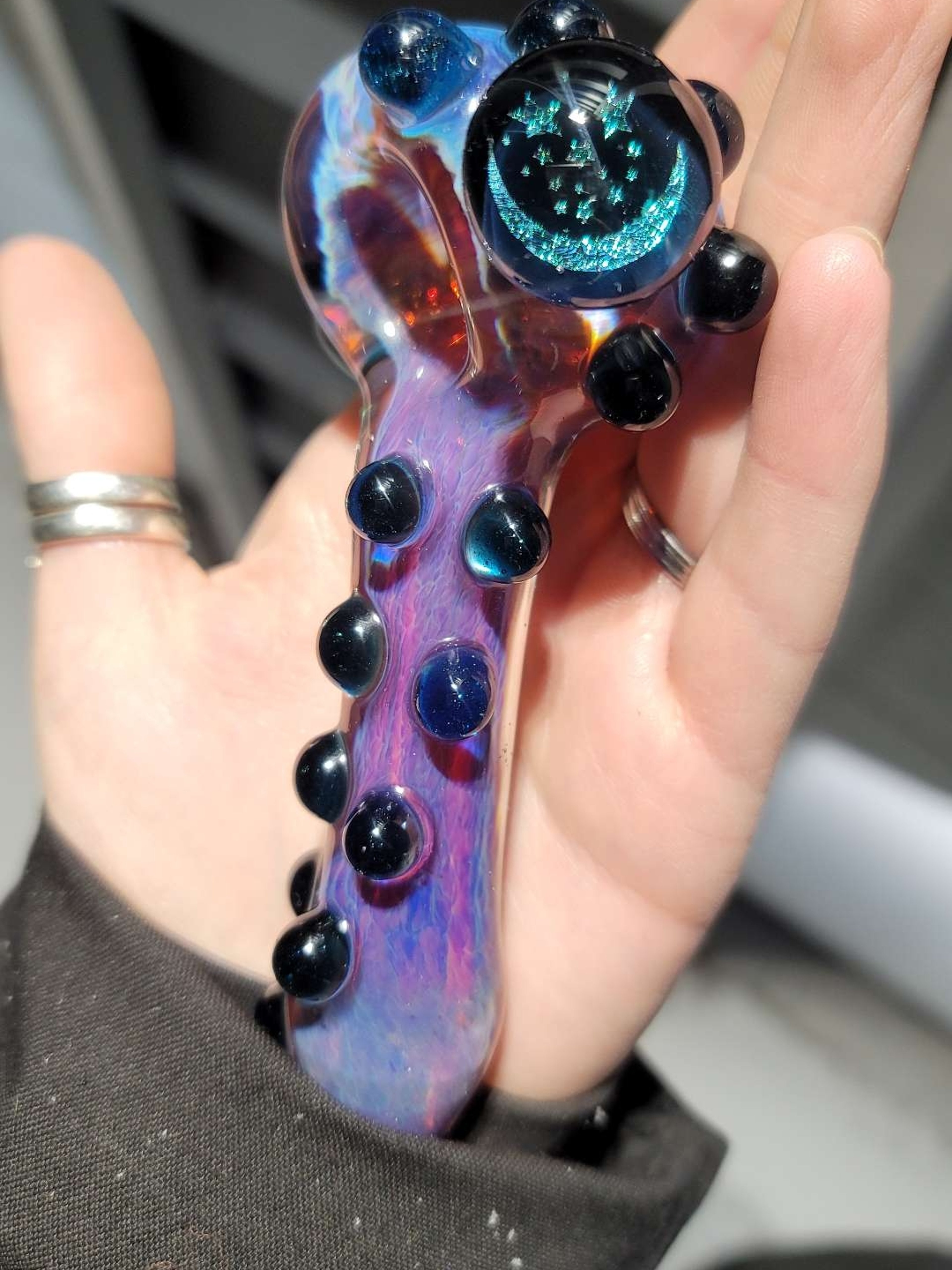 Preview pic of ¡Ludeman Heady AP Moon and Stars dichro spoon!