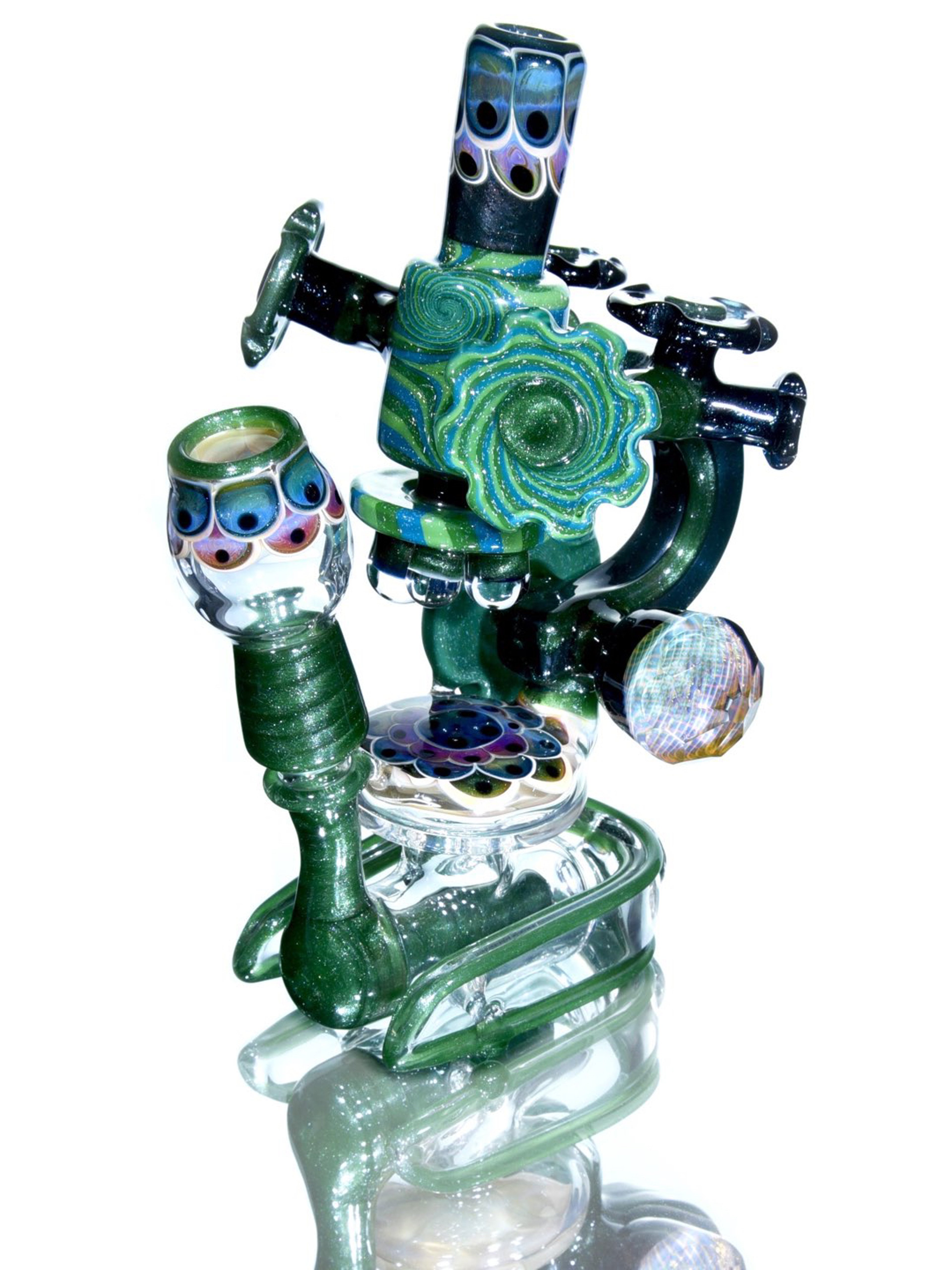 Preview pic of Elbo x MTP -  Collab - Darby-inspired Dichroic Linework/Dotstack Microscope - 14mm Male