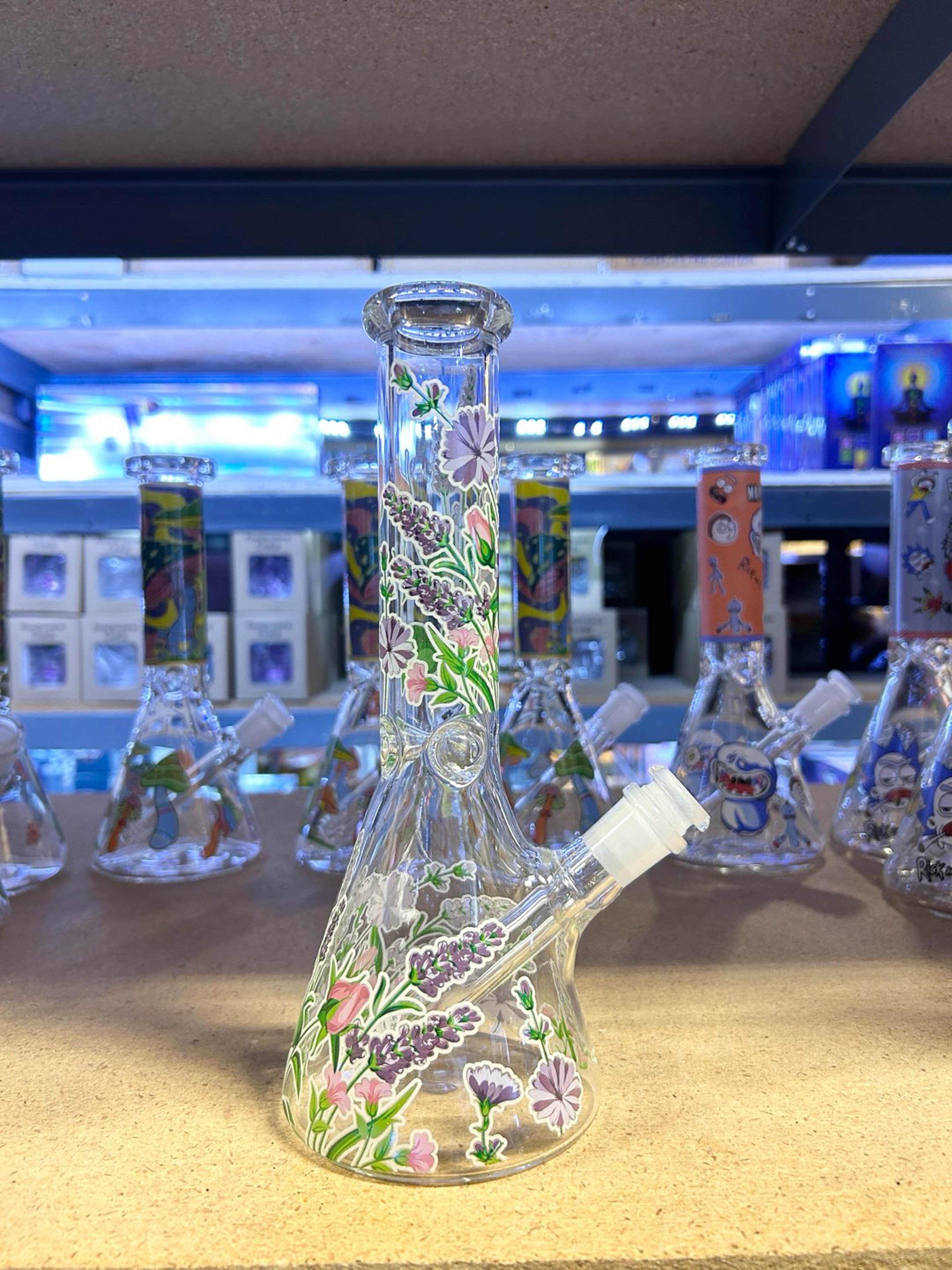 Preview pic of Flower Glow in the Dark 10” Water Pipe