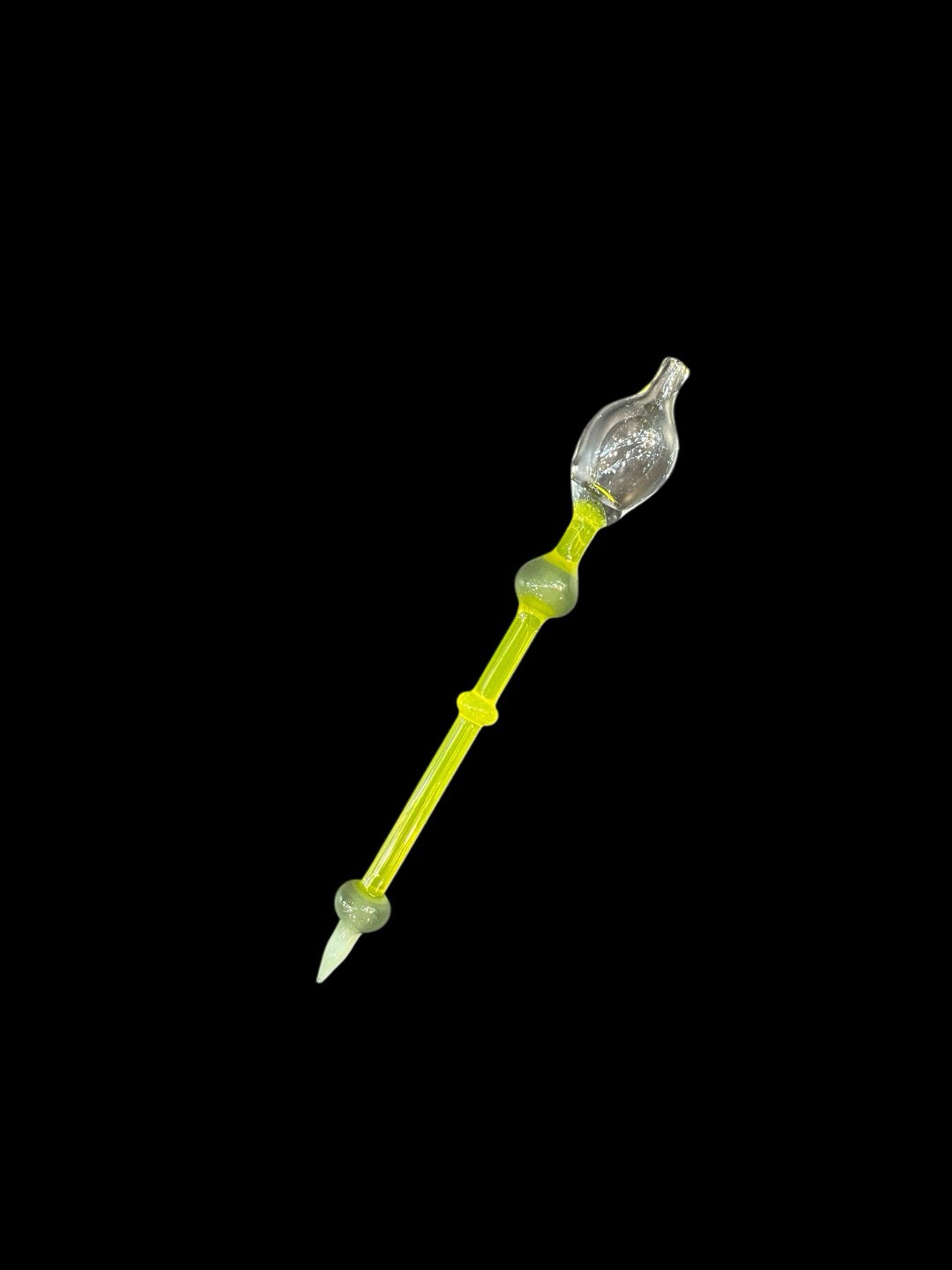 Preview pic of Custom Glass Dab tool with Carb Cap 7.5”