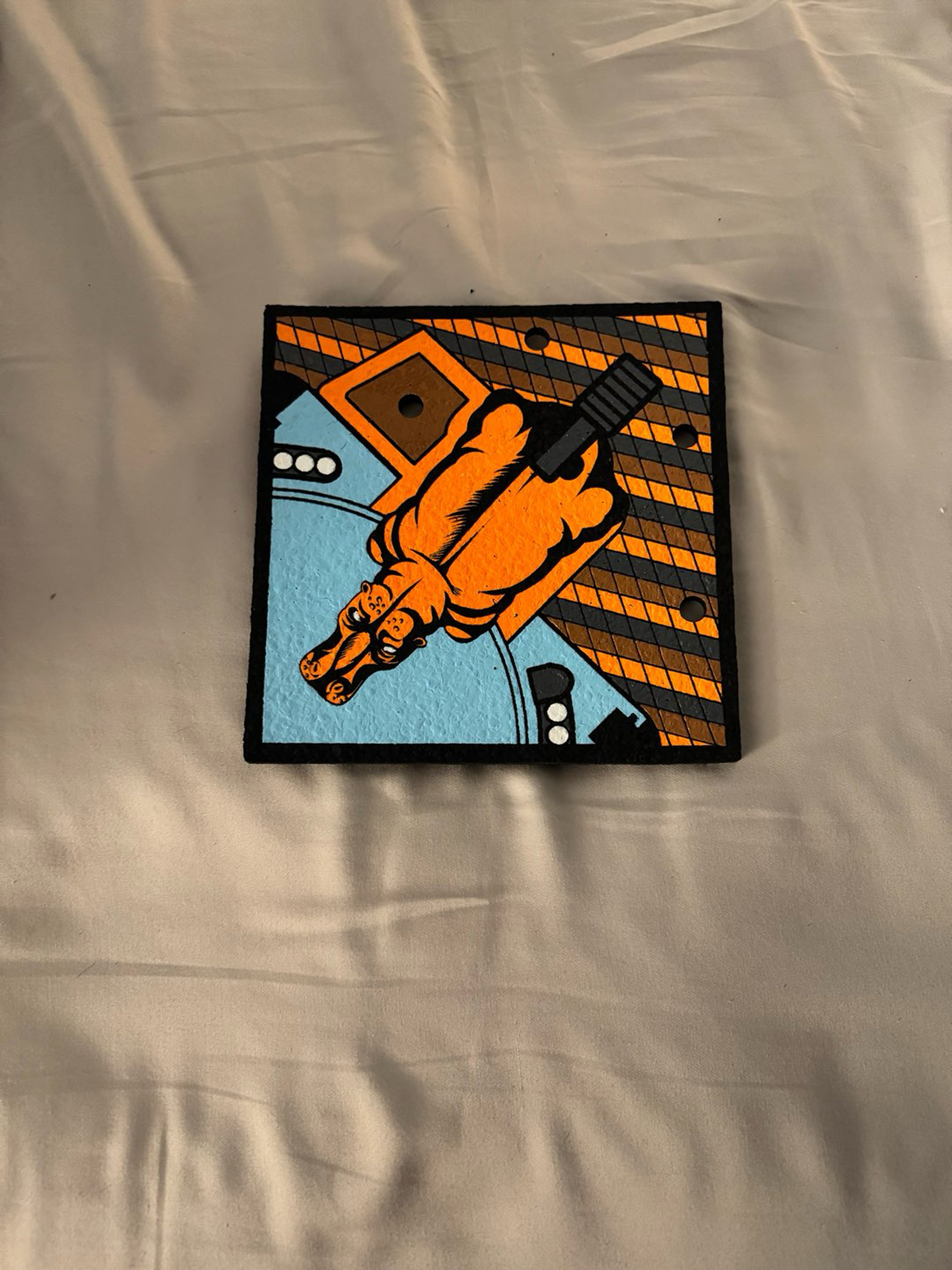 PERSONAL PRINT Orange hungry hippo Moodmat! image 0