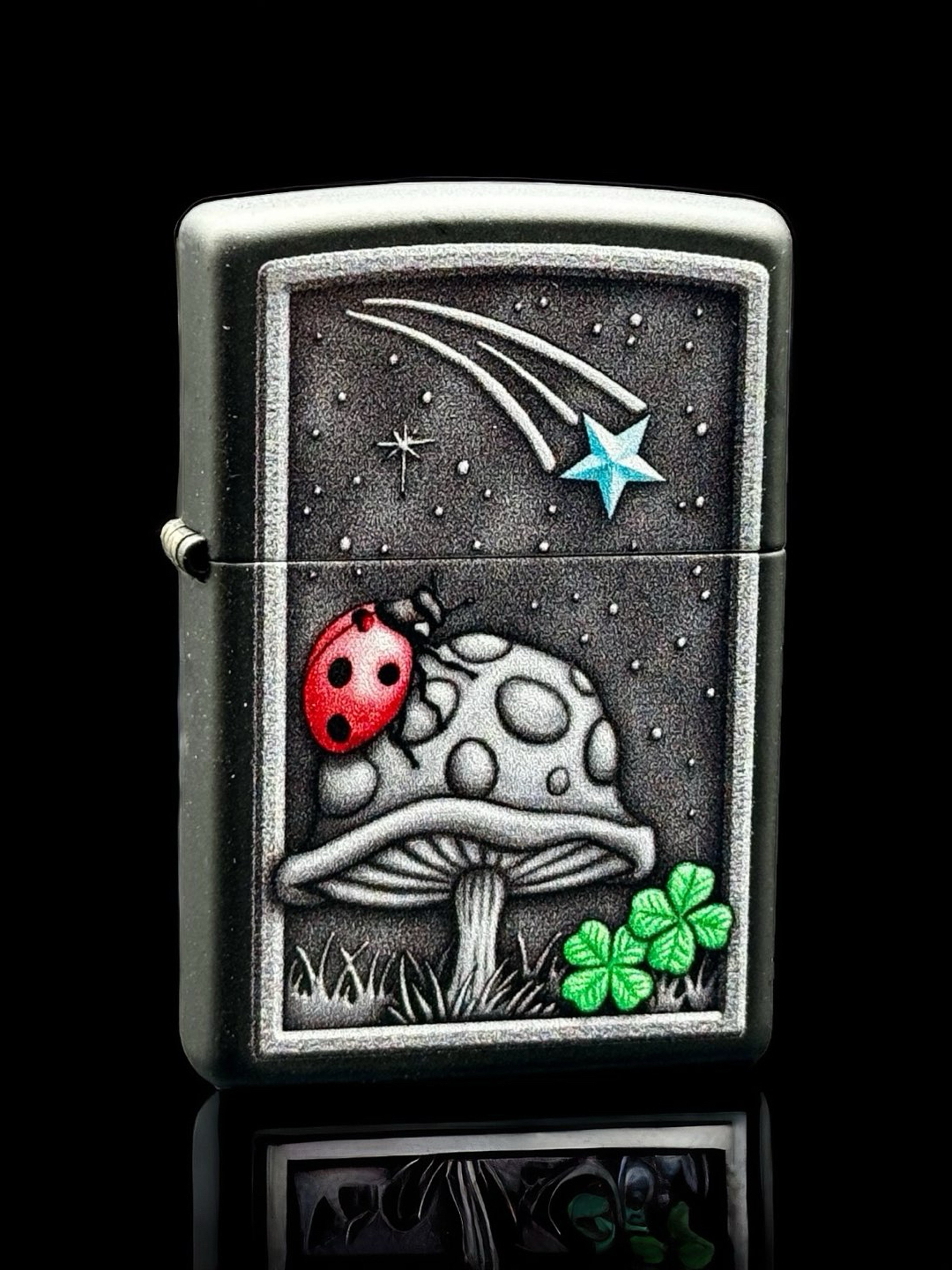 Preview pic of Zippo Lighter Ladybug on Mushroom