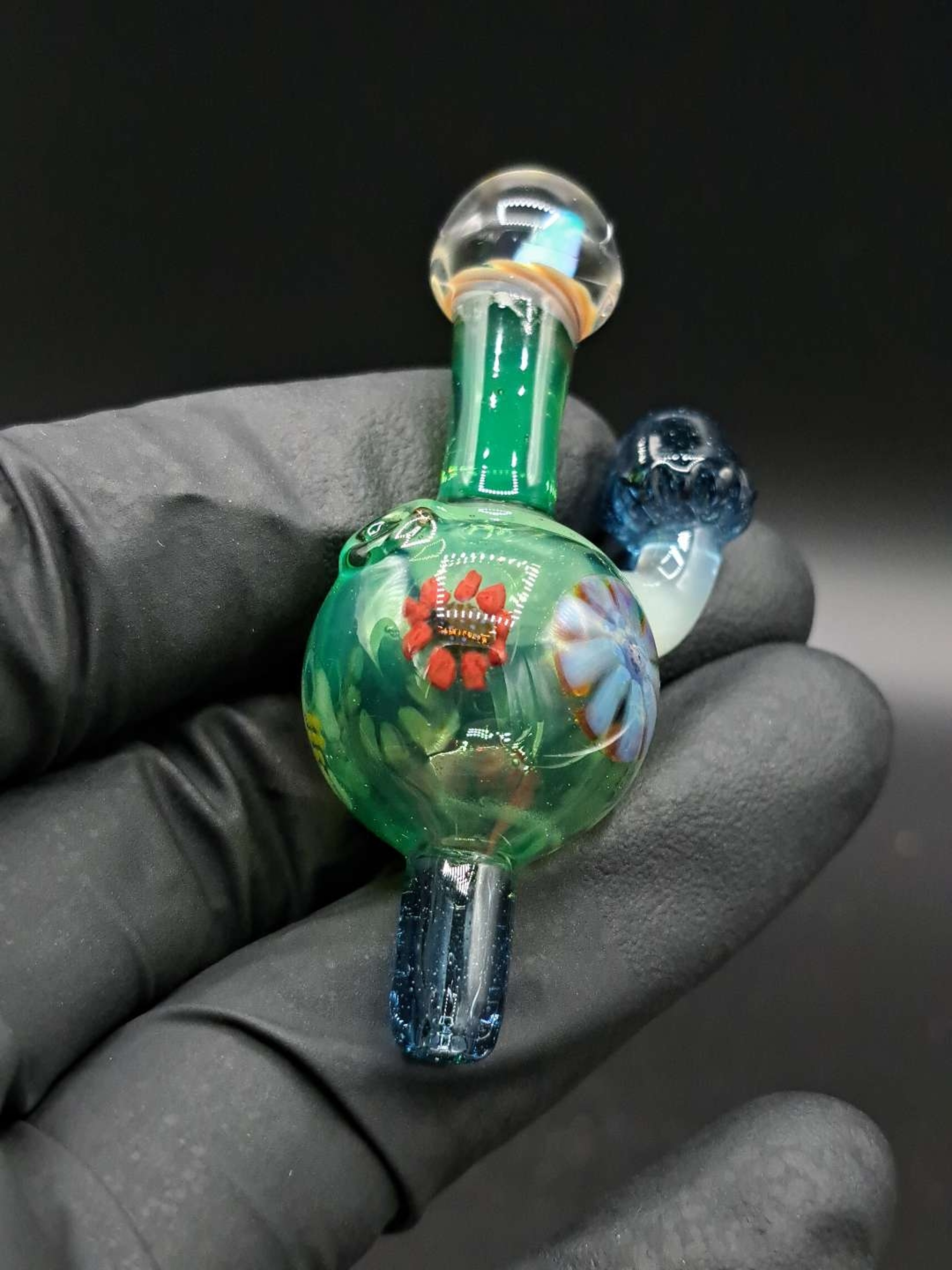 Preview pic of Flower ball cap with opal accent UV reactive
