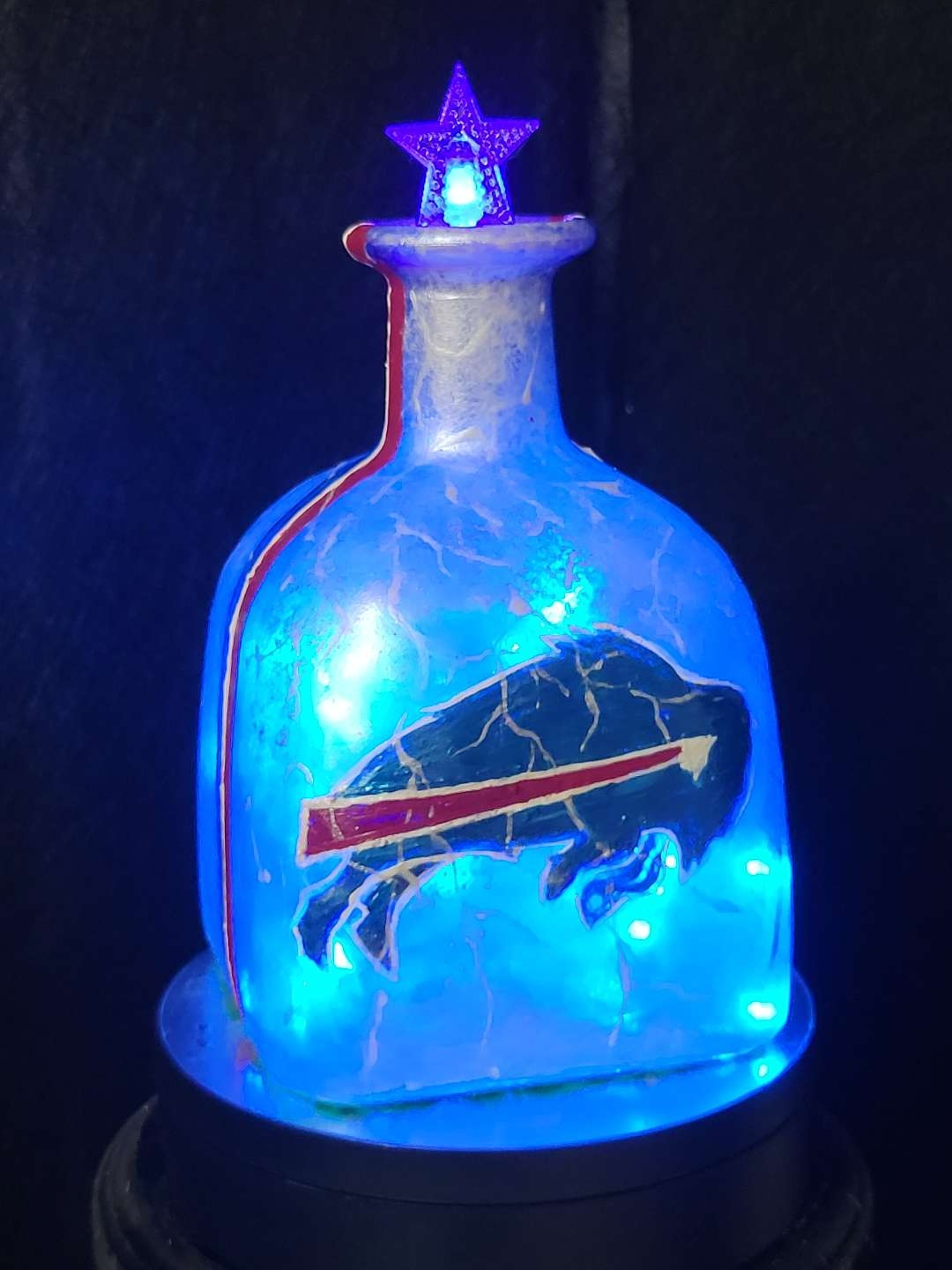 Preview pic of Hand Painted Bottle Lamp
