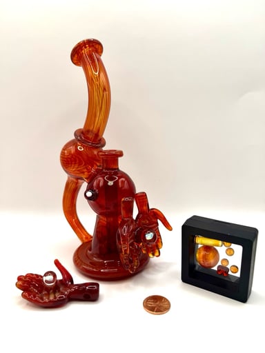 Preview pic of Opal Hands Rig with matching pendant,  Terp Pearls Set & Travel Case