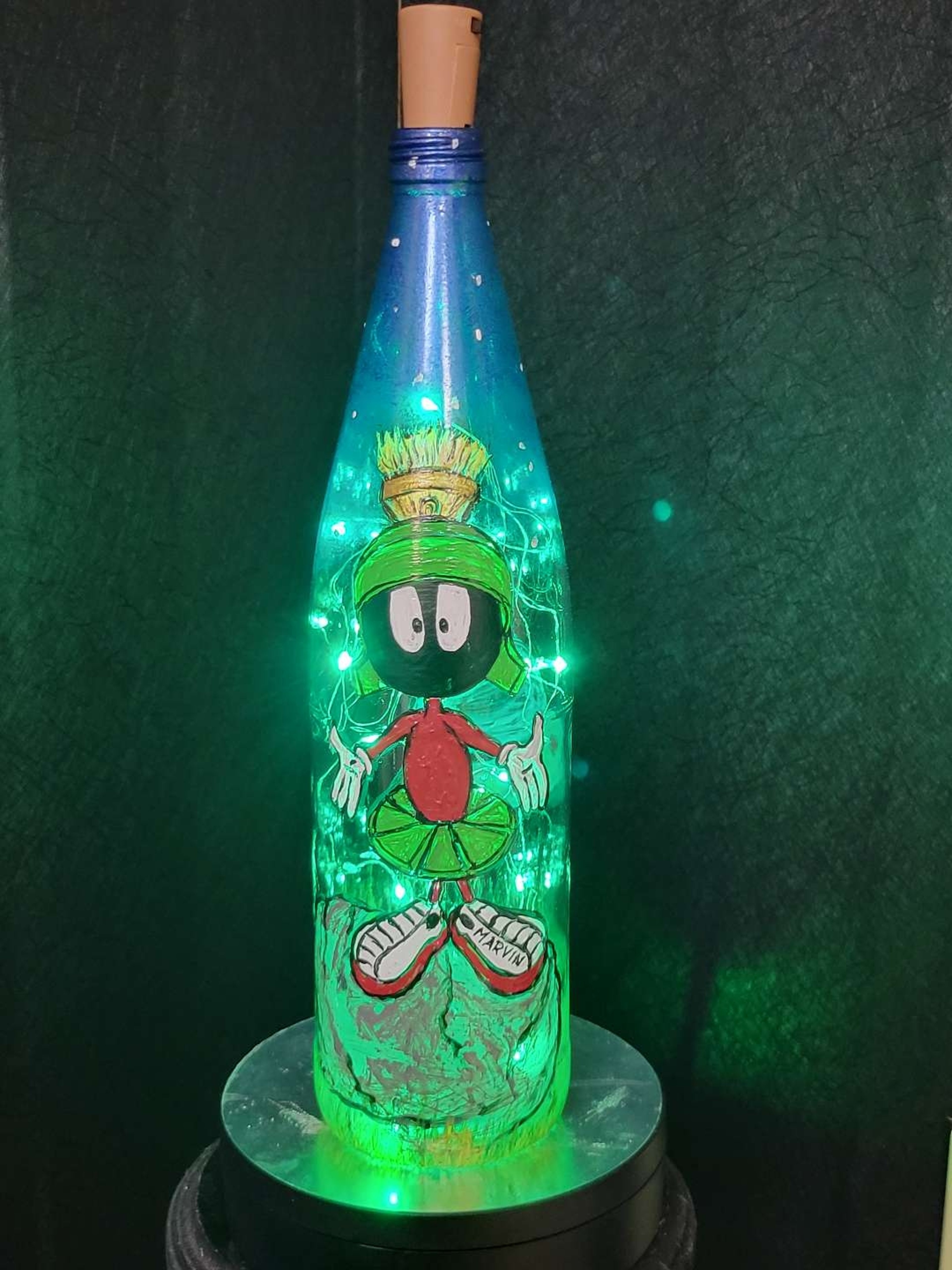 Preview pic of Hand Painted Bottle Lamp