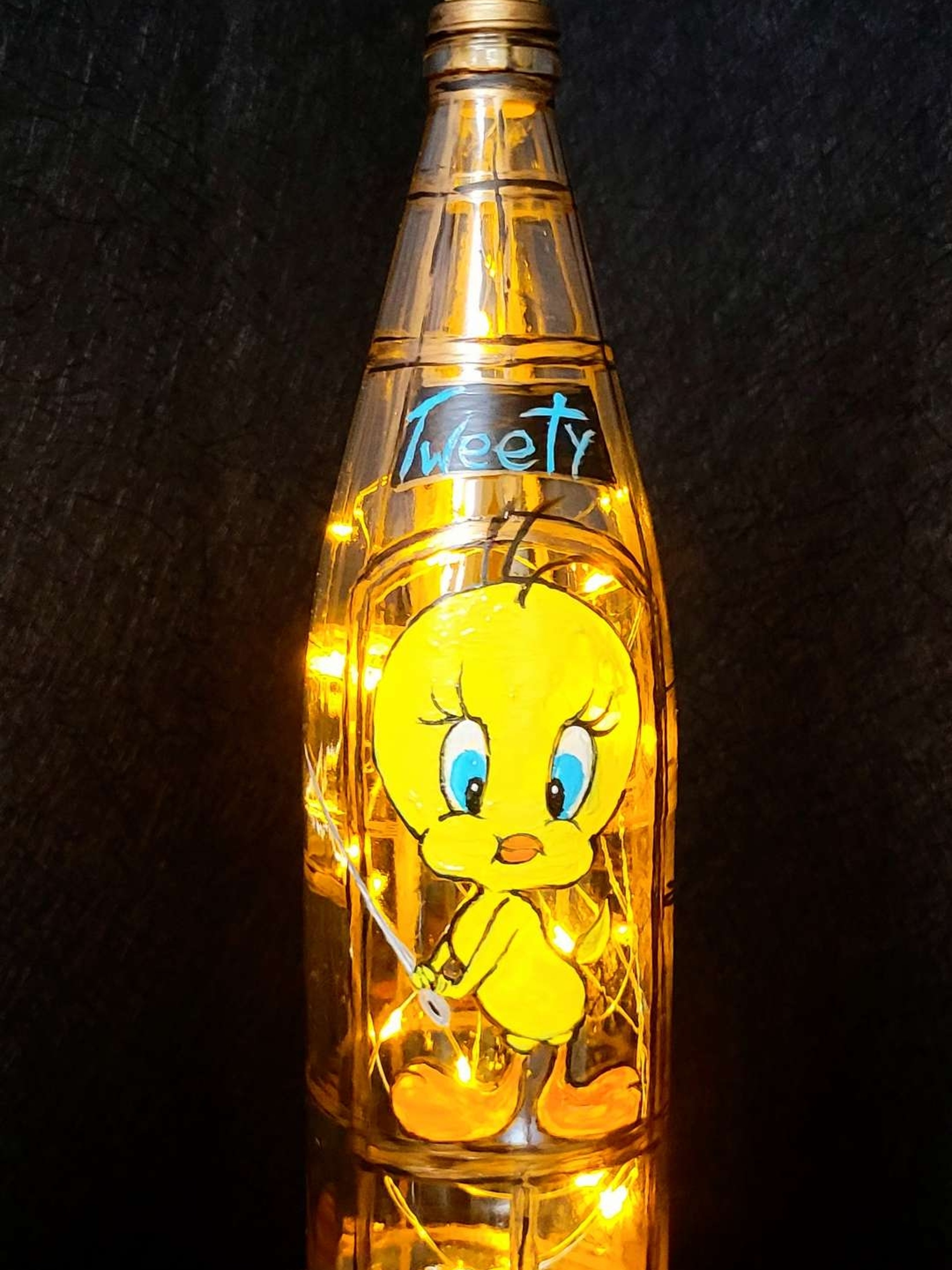 Preview pic of Hand Painted Bottle Lamp