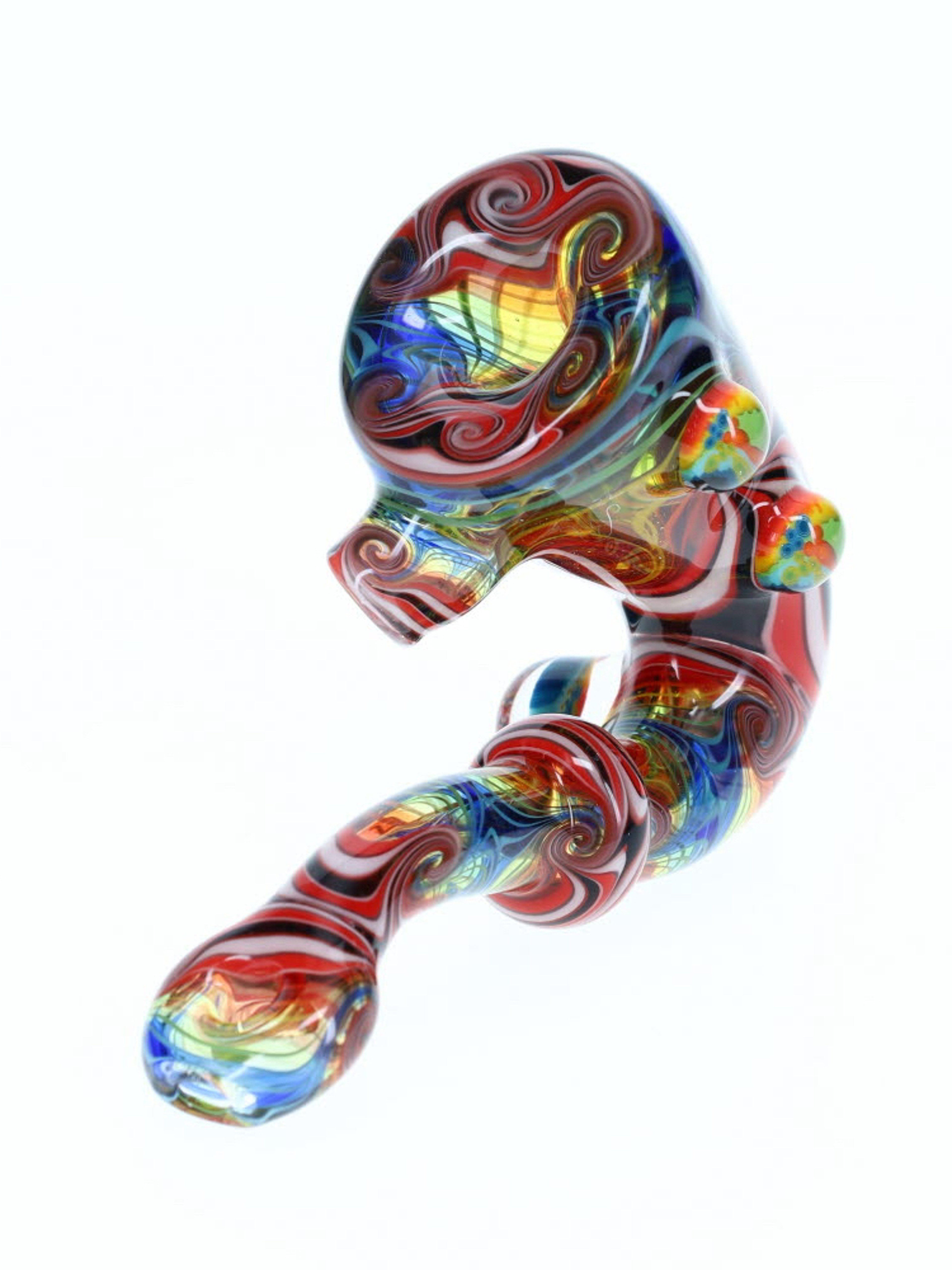 Preview pic of Cowboy Glass Rainbow Red Linework Sherlock