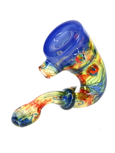 Preview pic of Cowboy Glass Rainbow Blue Wig Wag Sherlock