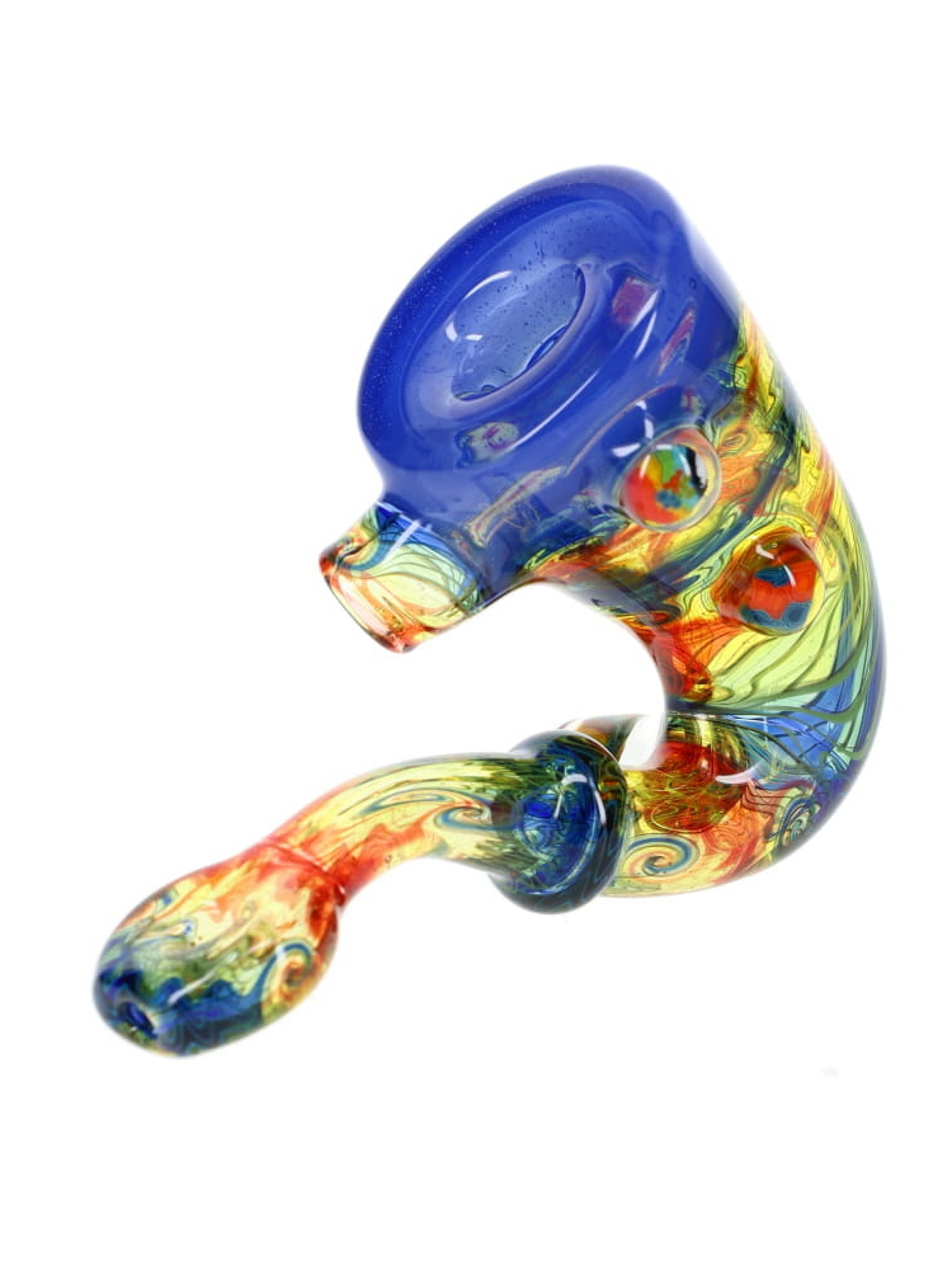 Preview pic of Cowboy Glass Rainbow Blue Wig Wag Sherlock