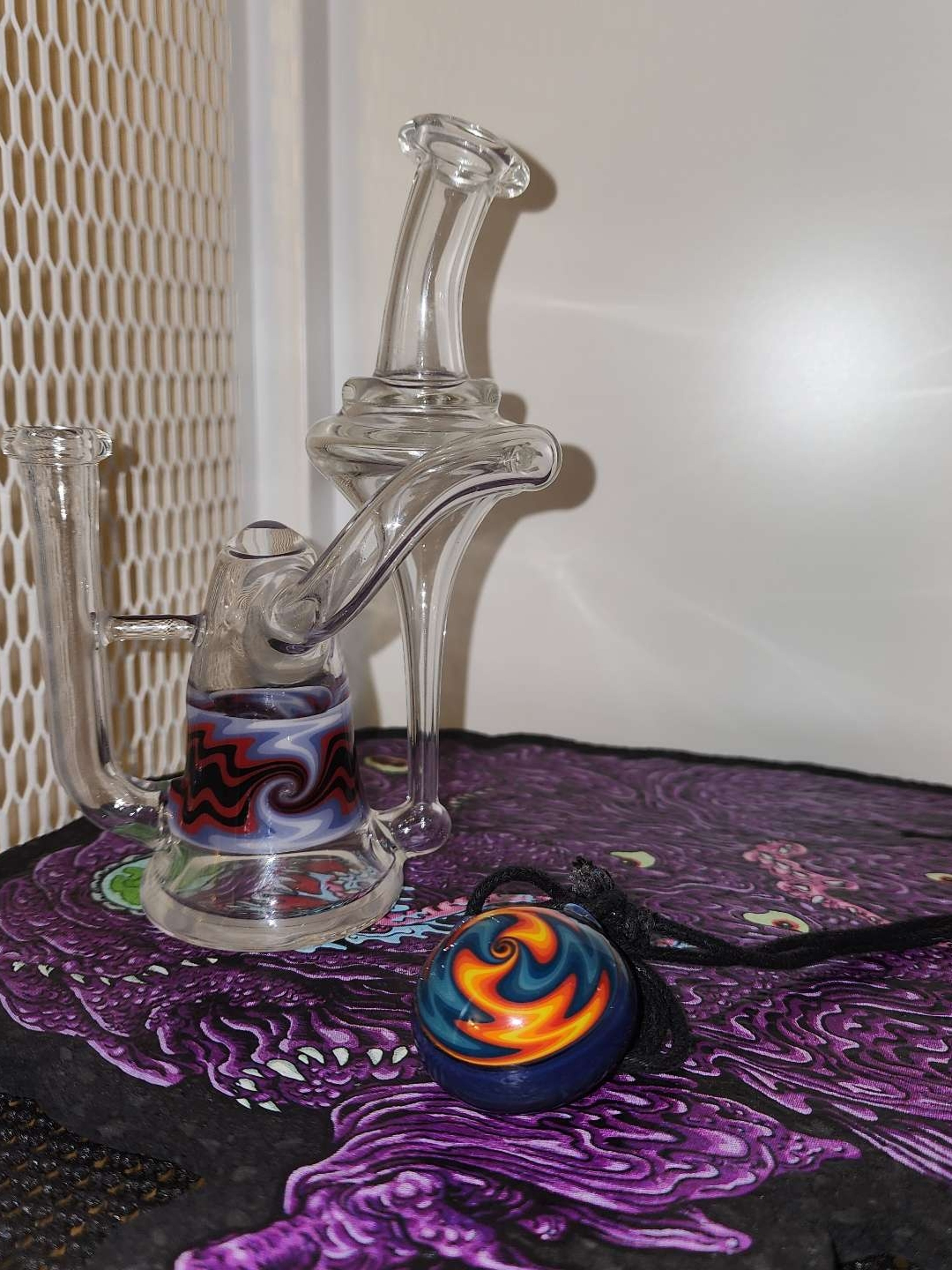 Preview pic of Updog_Glass Recycler & Pendy set