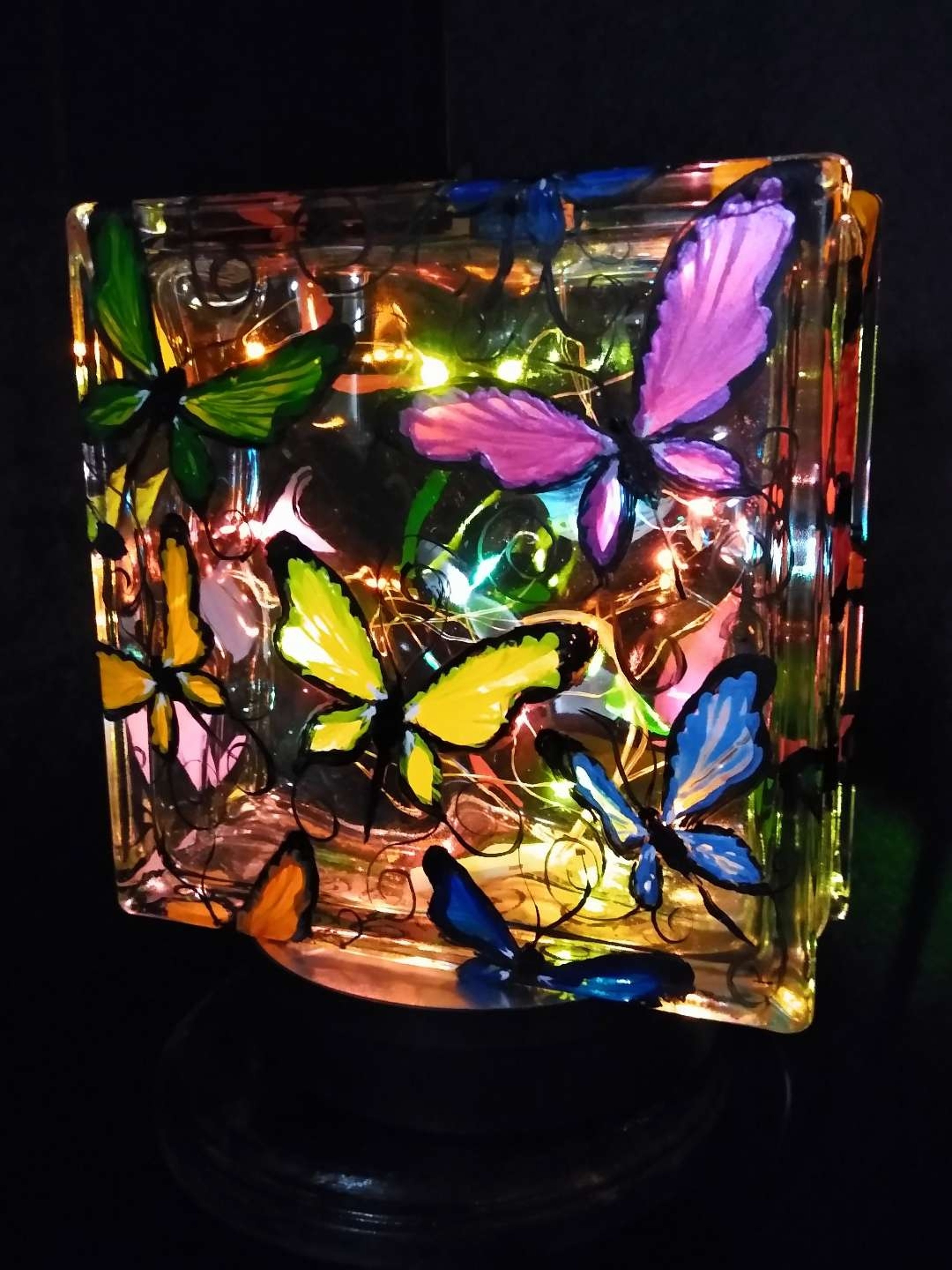 Preview pic of Hand Painted Bottle Lamp