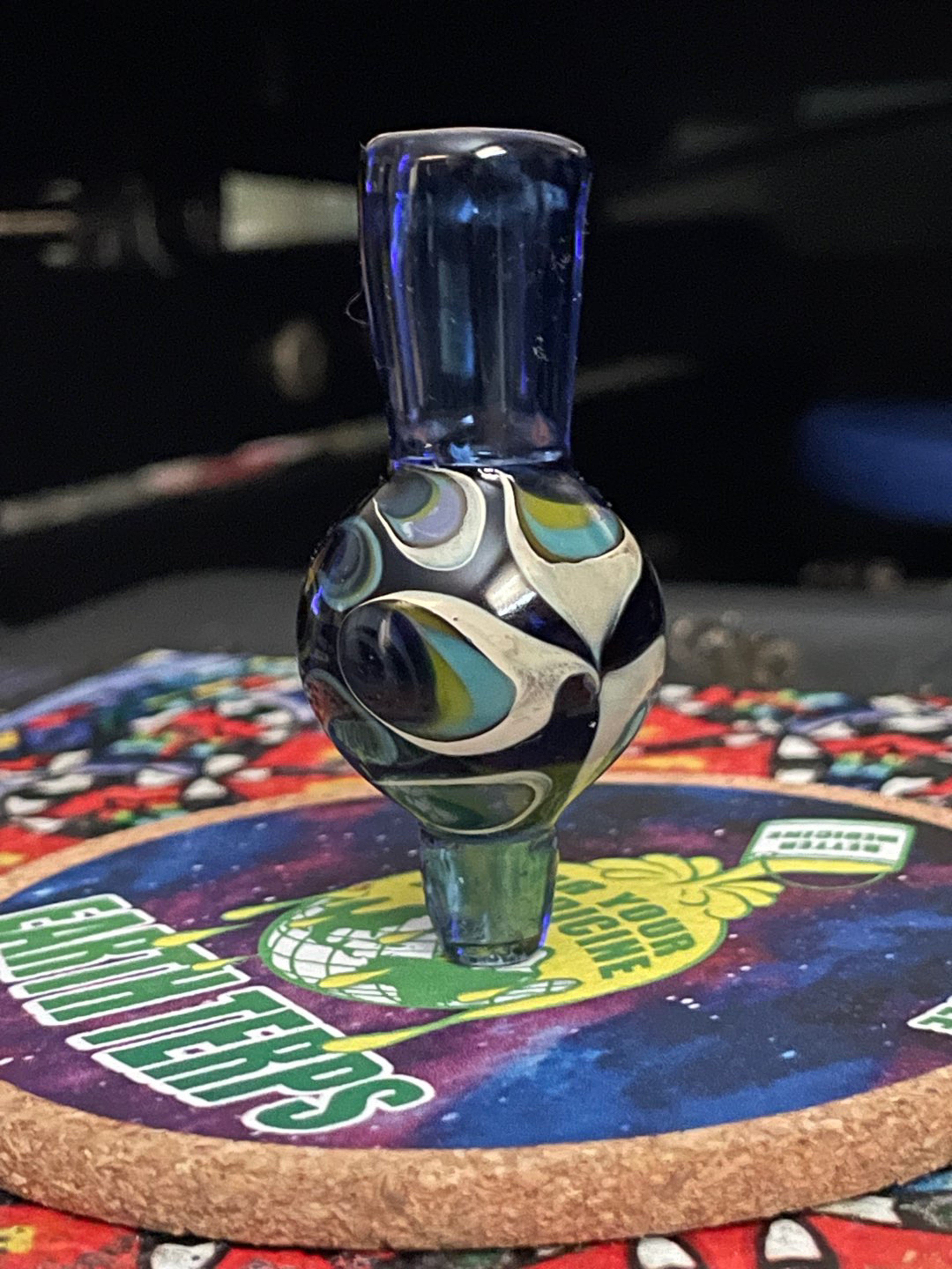 Preview pic of 2022 ZenGlass dot work cap, best sealing cap ever.
