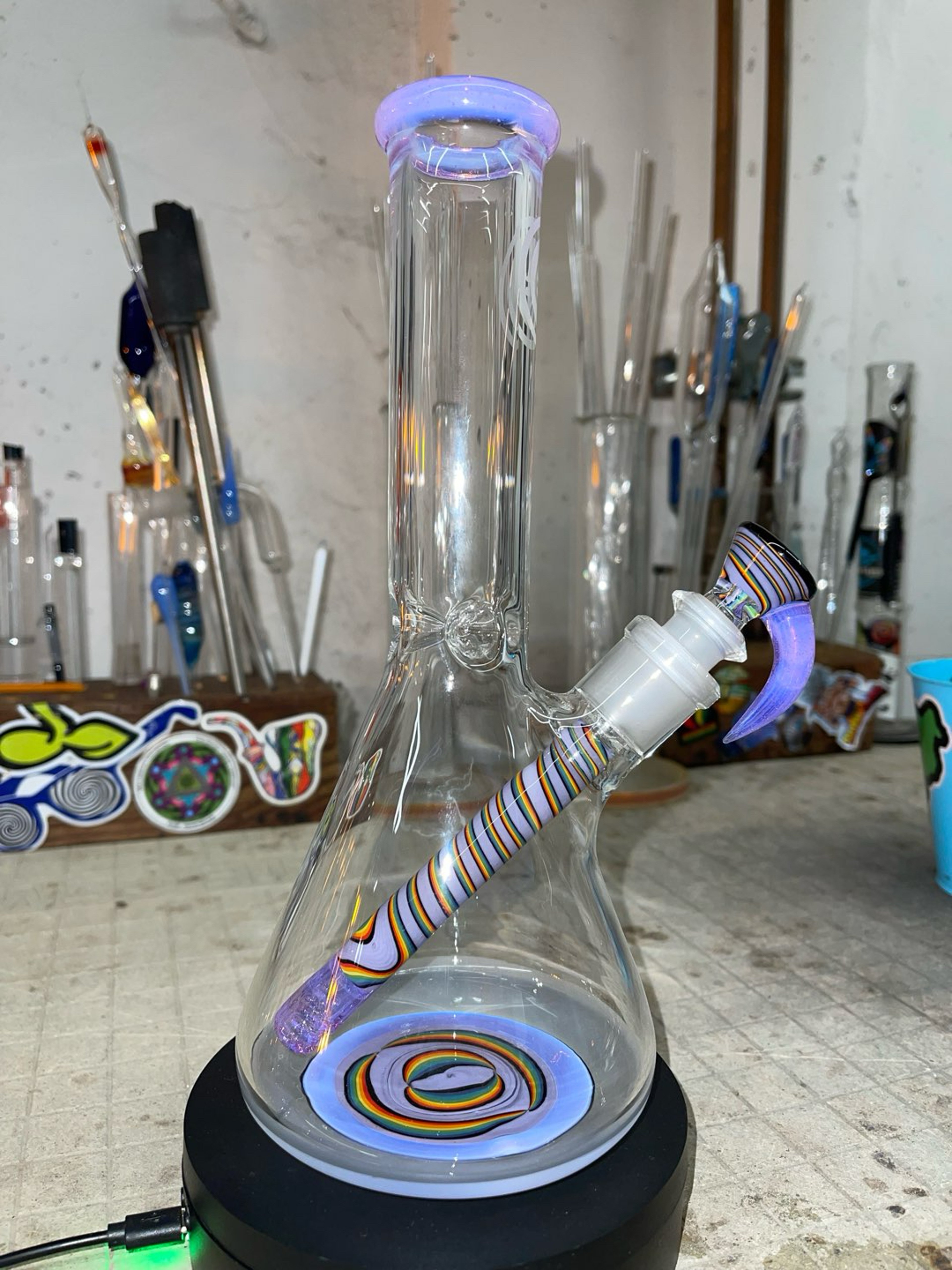 Preview pic of 10.5” tall, 38mm mouthpiece ,14mm 1 hole slide